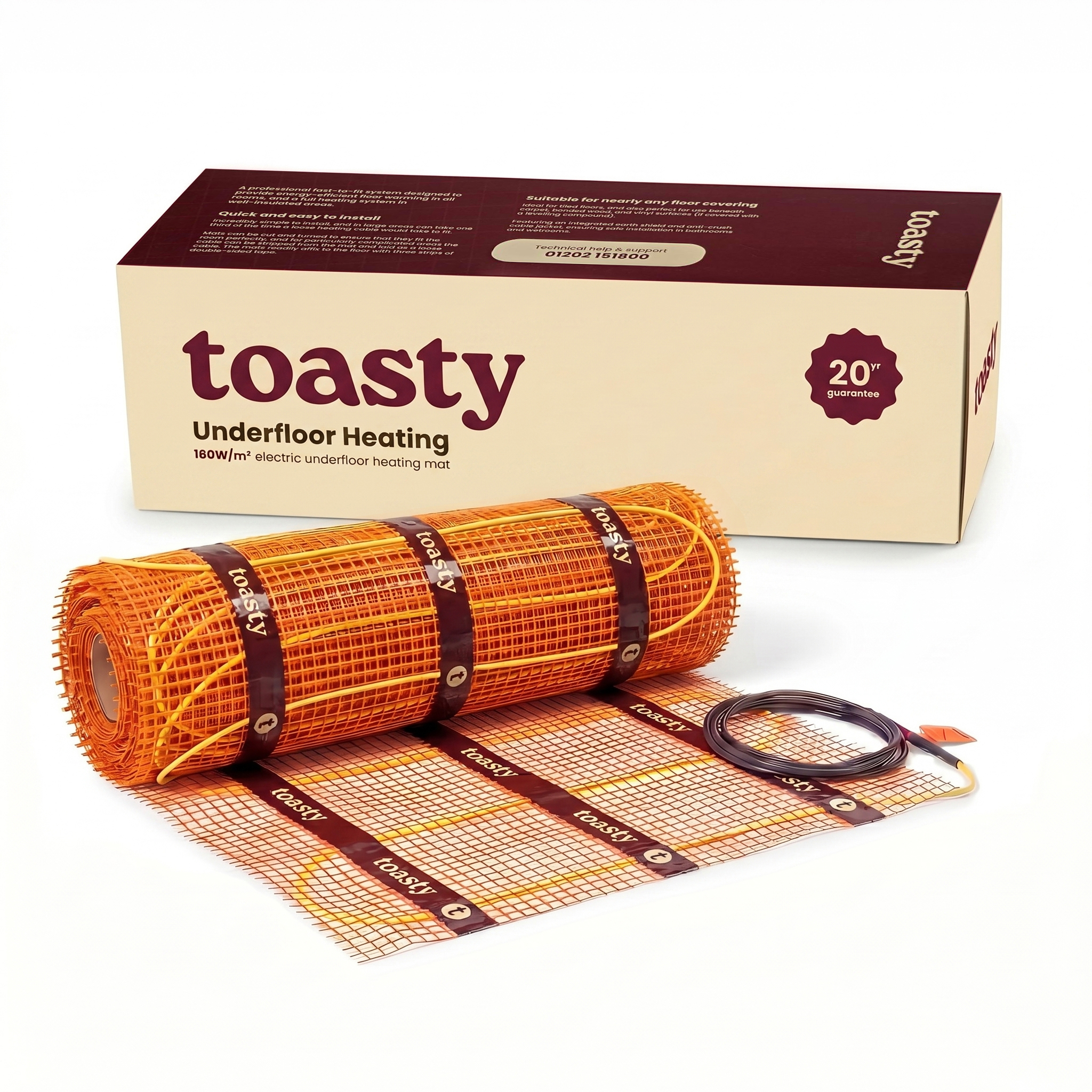 Toasty Electric Underfloor Heating Mat 160W per m2