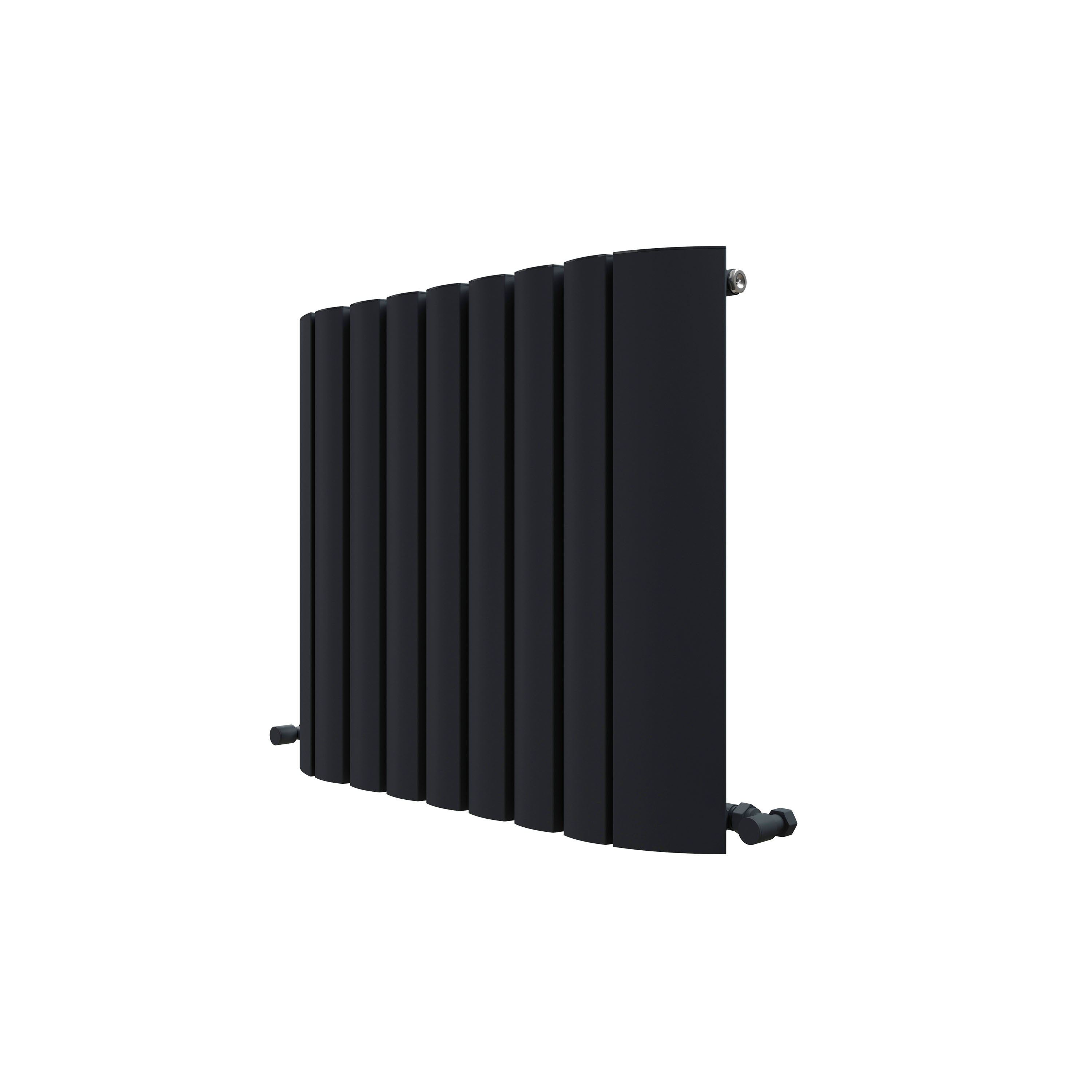 Carisa Gaia Oval Single Panel Horizontal Aluminium Radiator