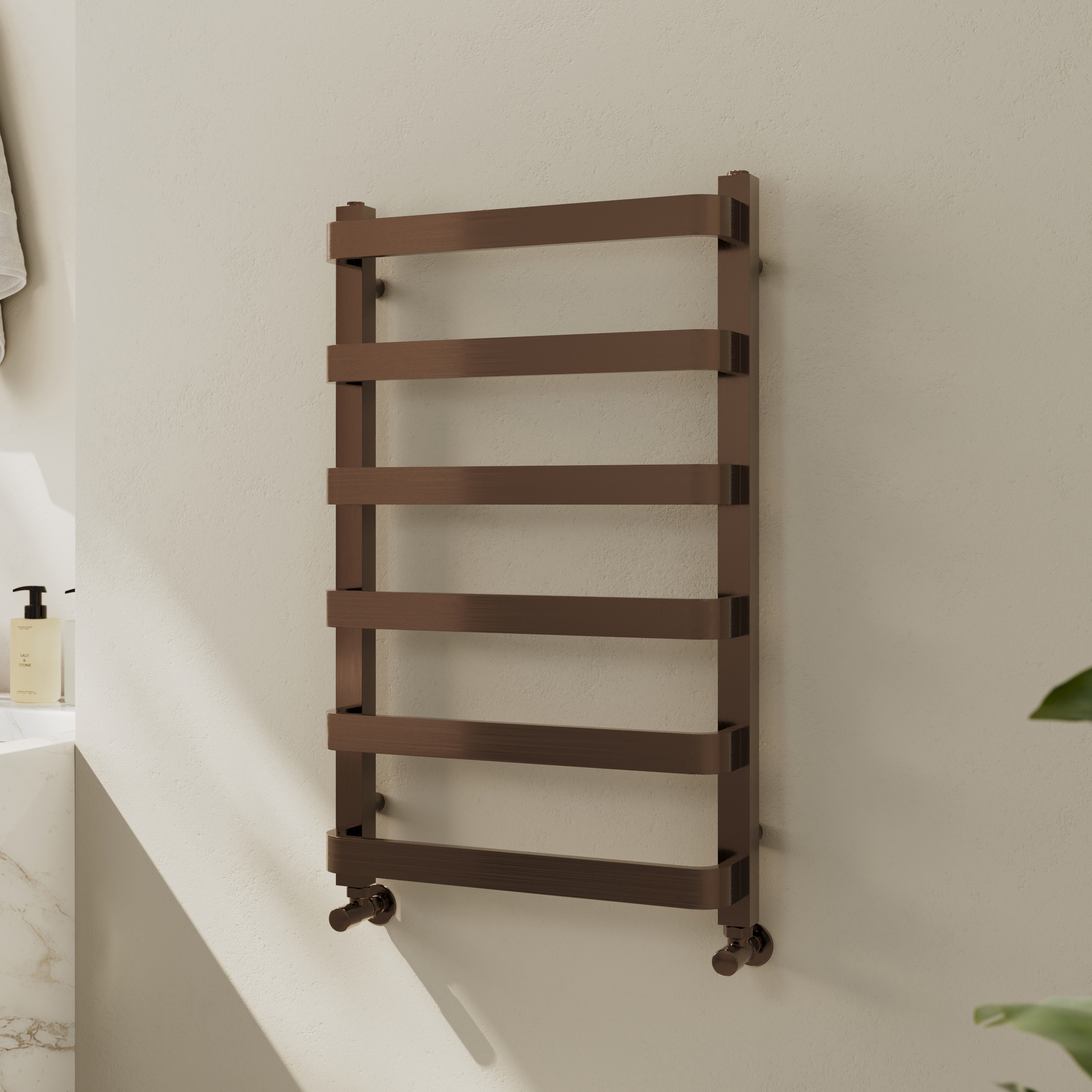 Toasty Balance Brushed Bronze Heated Towel Rail