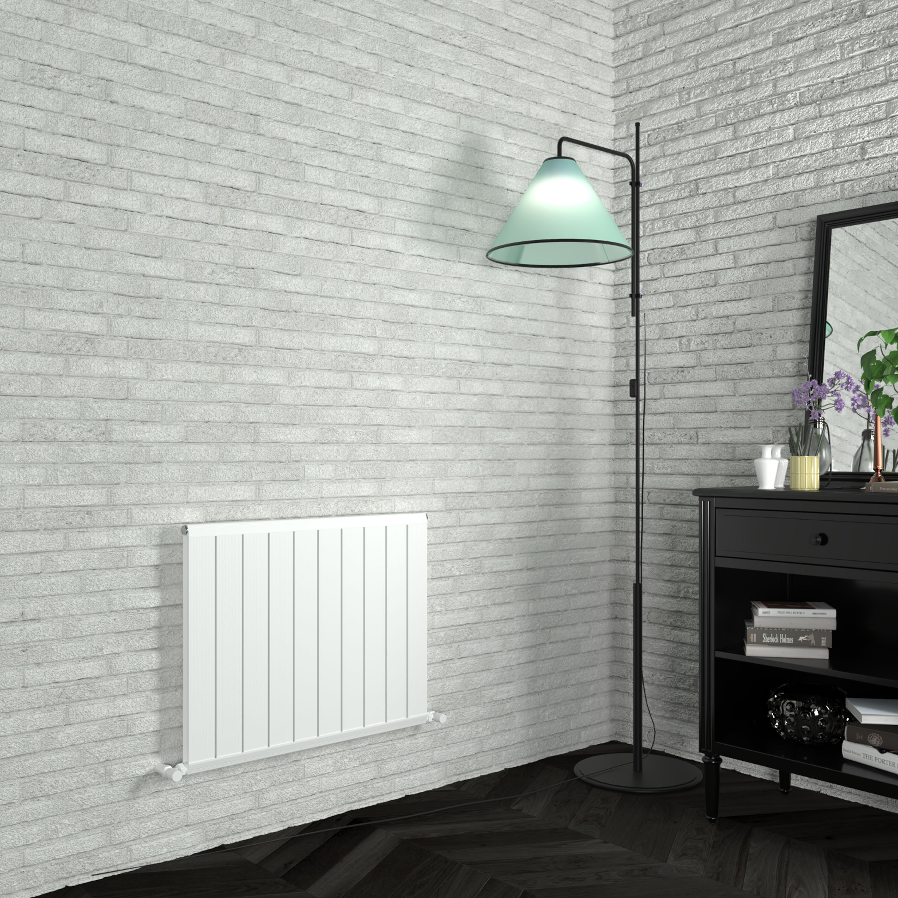 Carisa Elite Flat Panel Textured Horizontal Aluminium Radiator