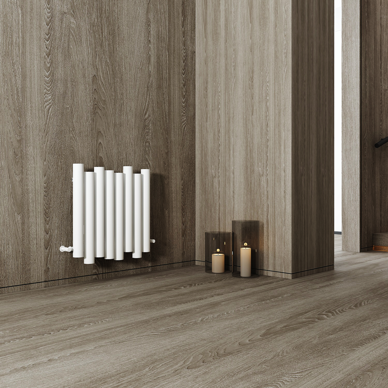 Carisa Motion Single Oval Panel Horizontal Aluminium Radiator
