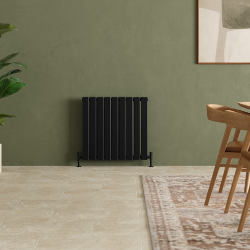 3688 Radiator Toasty Radiance Matt Black Flat Panel Horizontal Radiator | Toasty