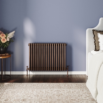 Copper 3 Column Radiator Toasty Ardleigh Antique Copper Horizontal 3 Column Radiator | Toasty