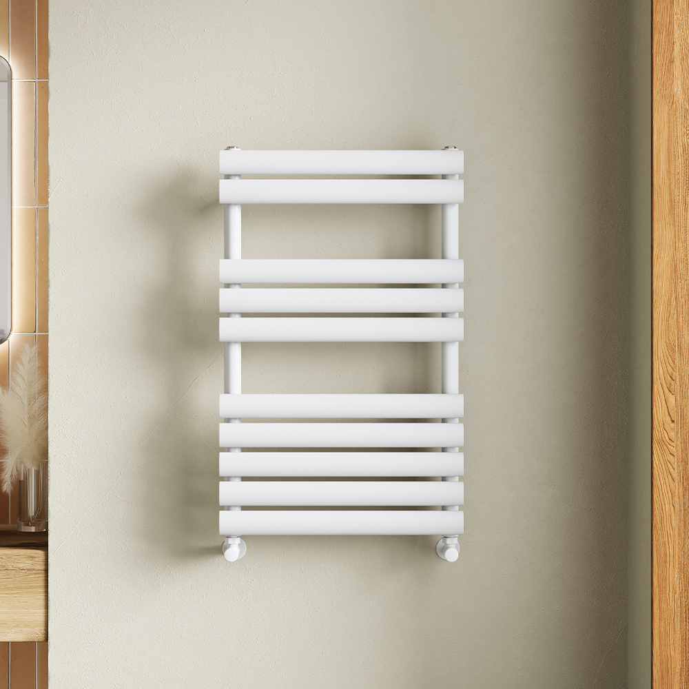 Toasty Eden Matt White Heated Towel Rail