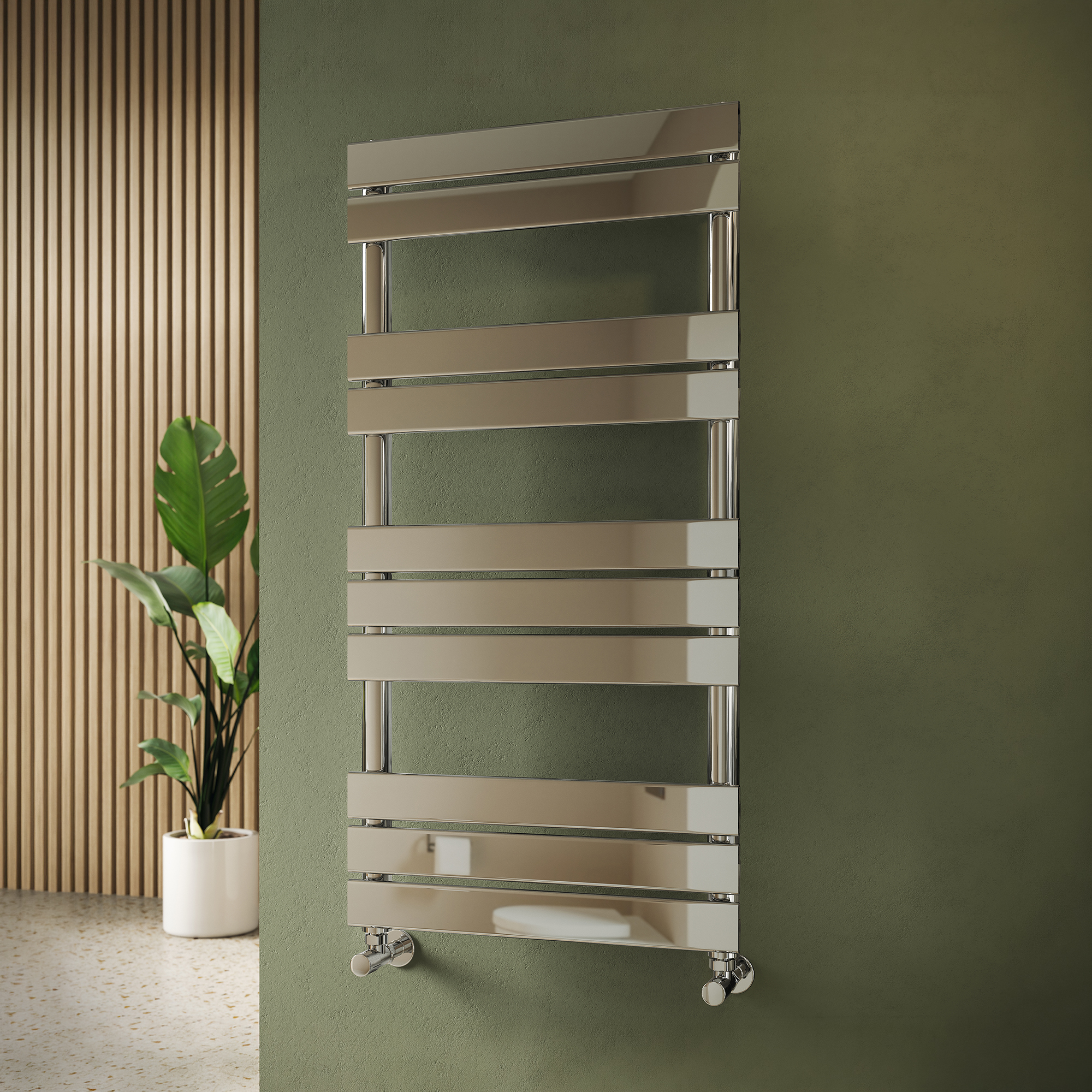Toasty Hush Chrome Flat Panel Heated Towel Rail