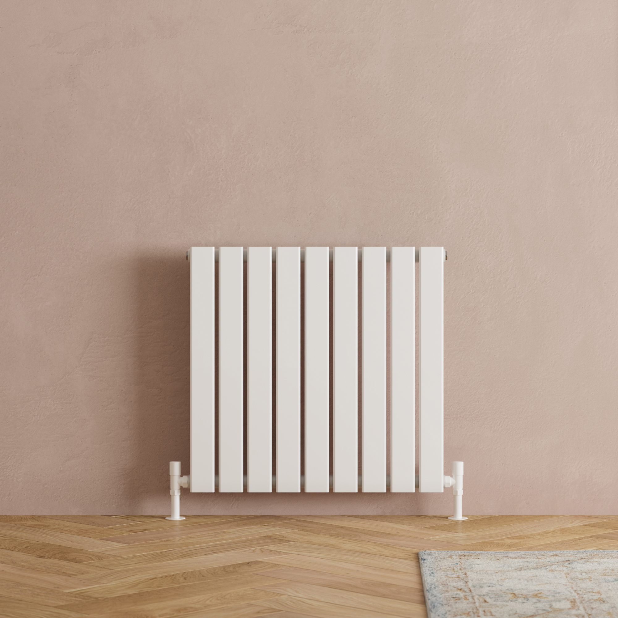 Toasty Radiance White Flat Panel Horizontal Radiator