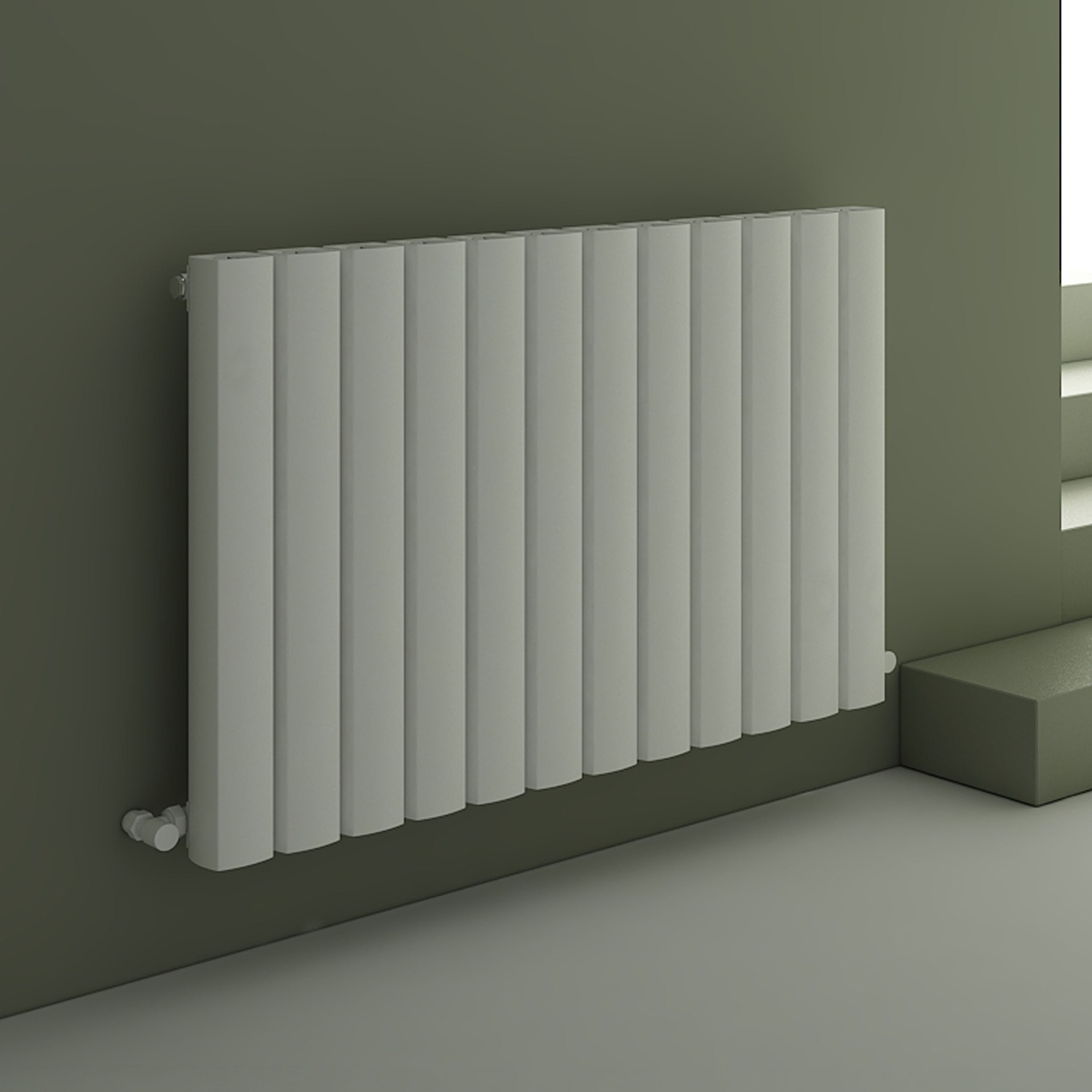 Carisa Vesta Oval Single Panel Horizontal Aluminium Radiator
