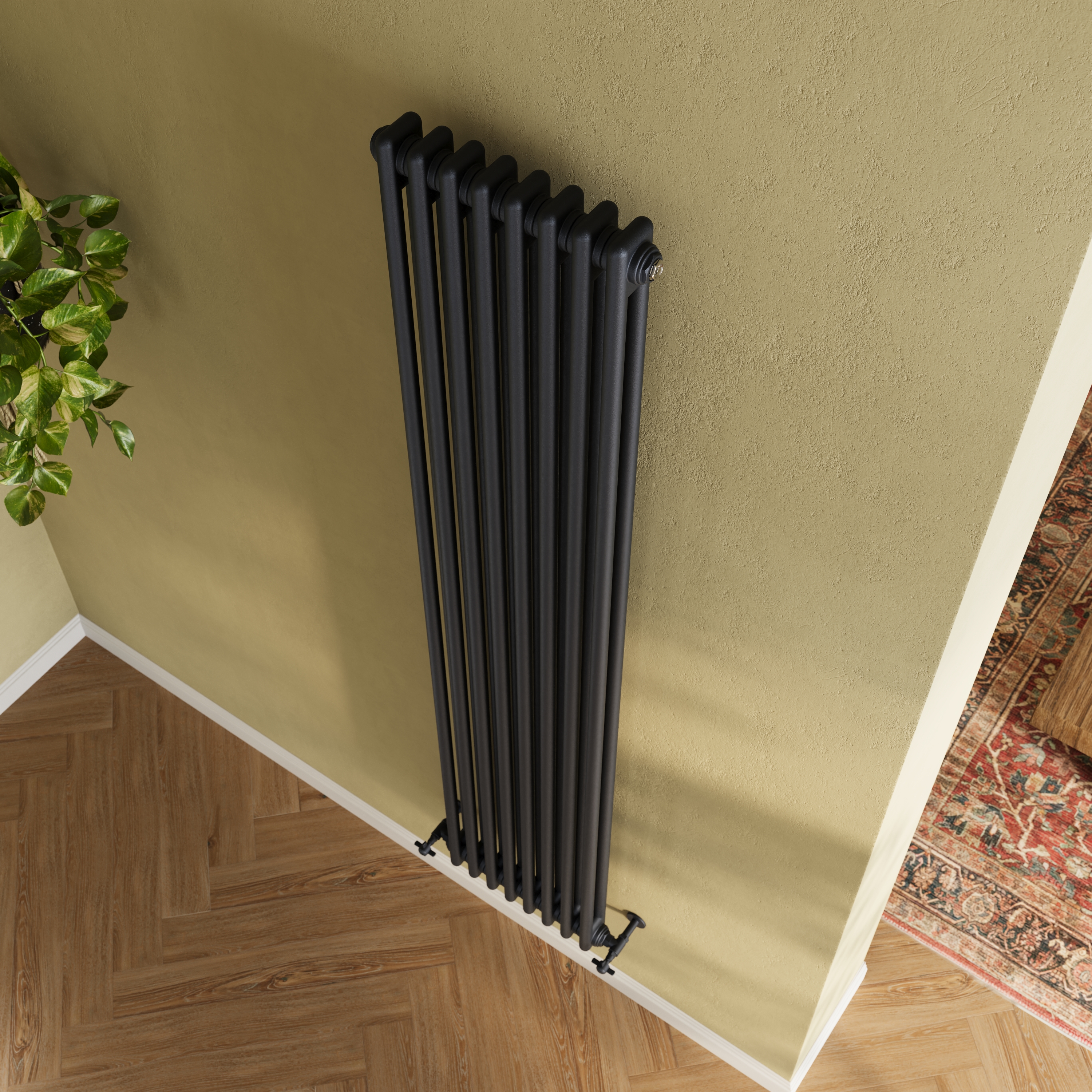 Toasty Ardleigh Matt Black Vertical Column Radiator