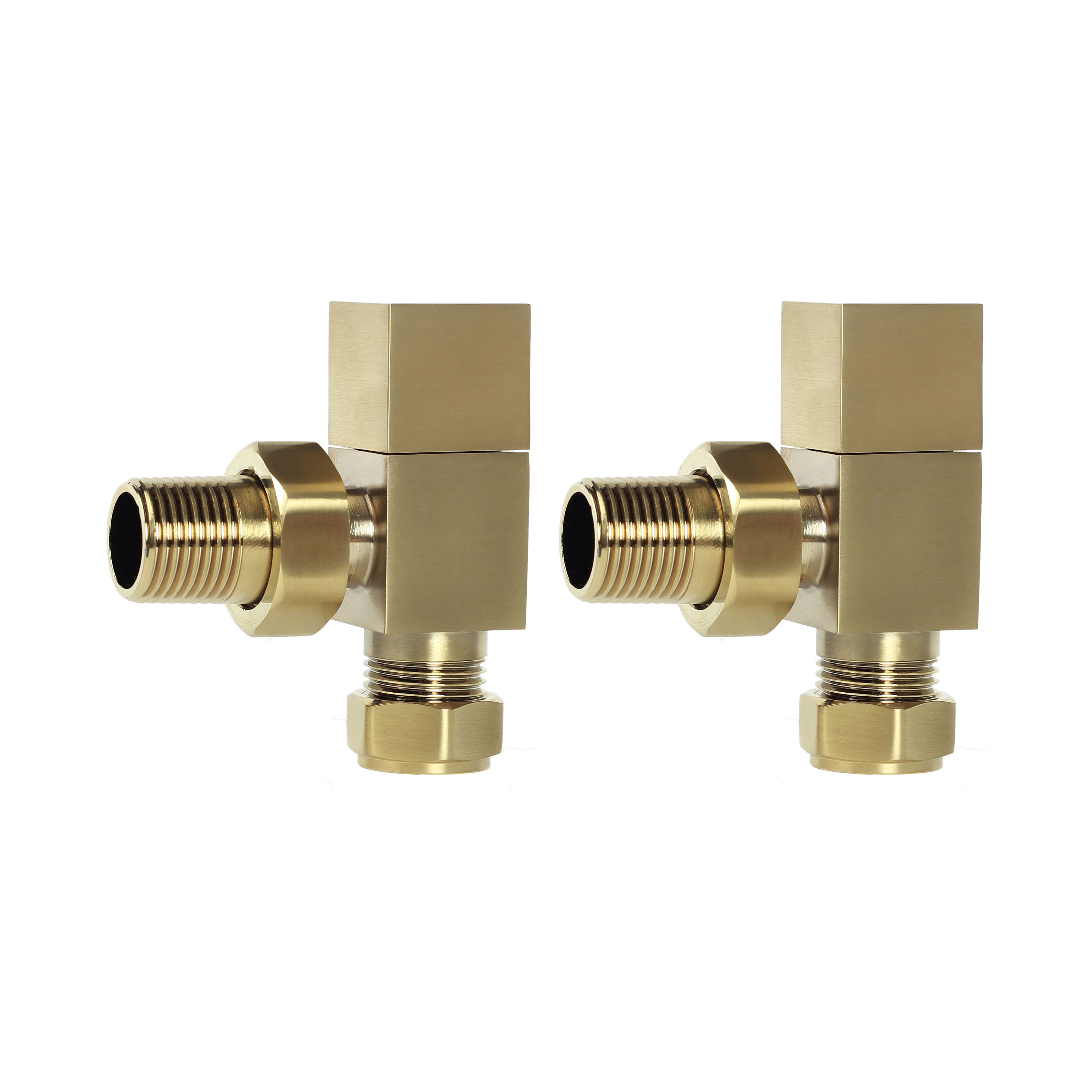 Toasty Brushed Brass Square Manual Valve