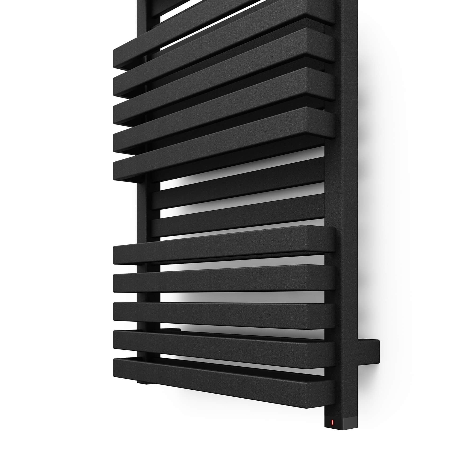 Terma Quadrus Bold One Metallic Black Electric Heated Towel Rail with Heating Element