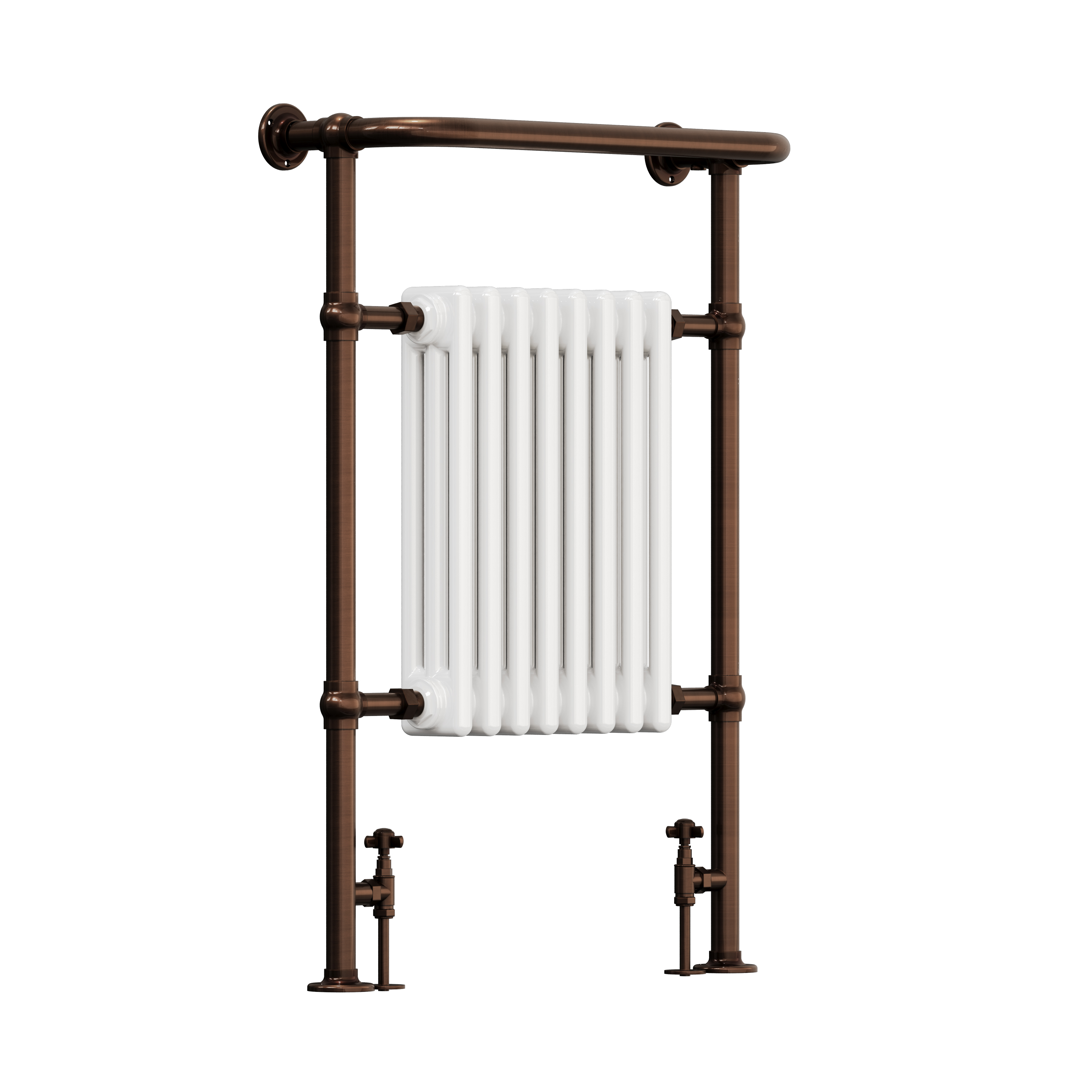 Toasty Penrose Antique Copper Traditional Heated Towel Rail - 965 x 675mm
