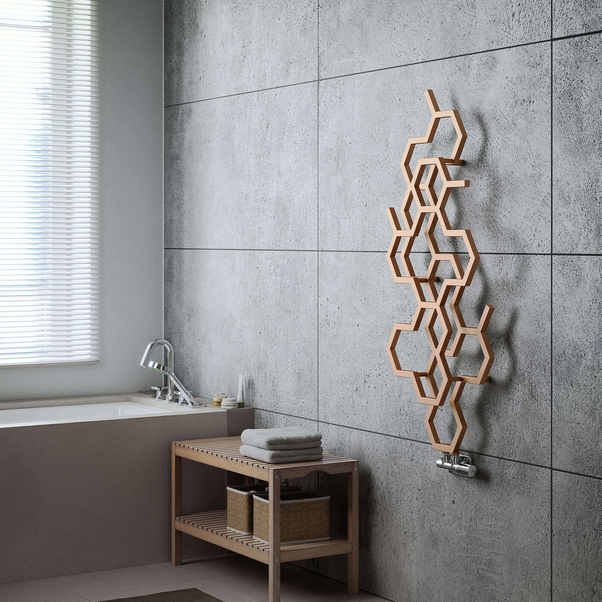 Terma Hex Steel Designer Vertical Radiator