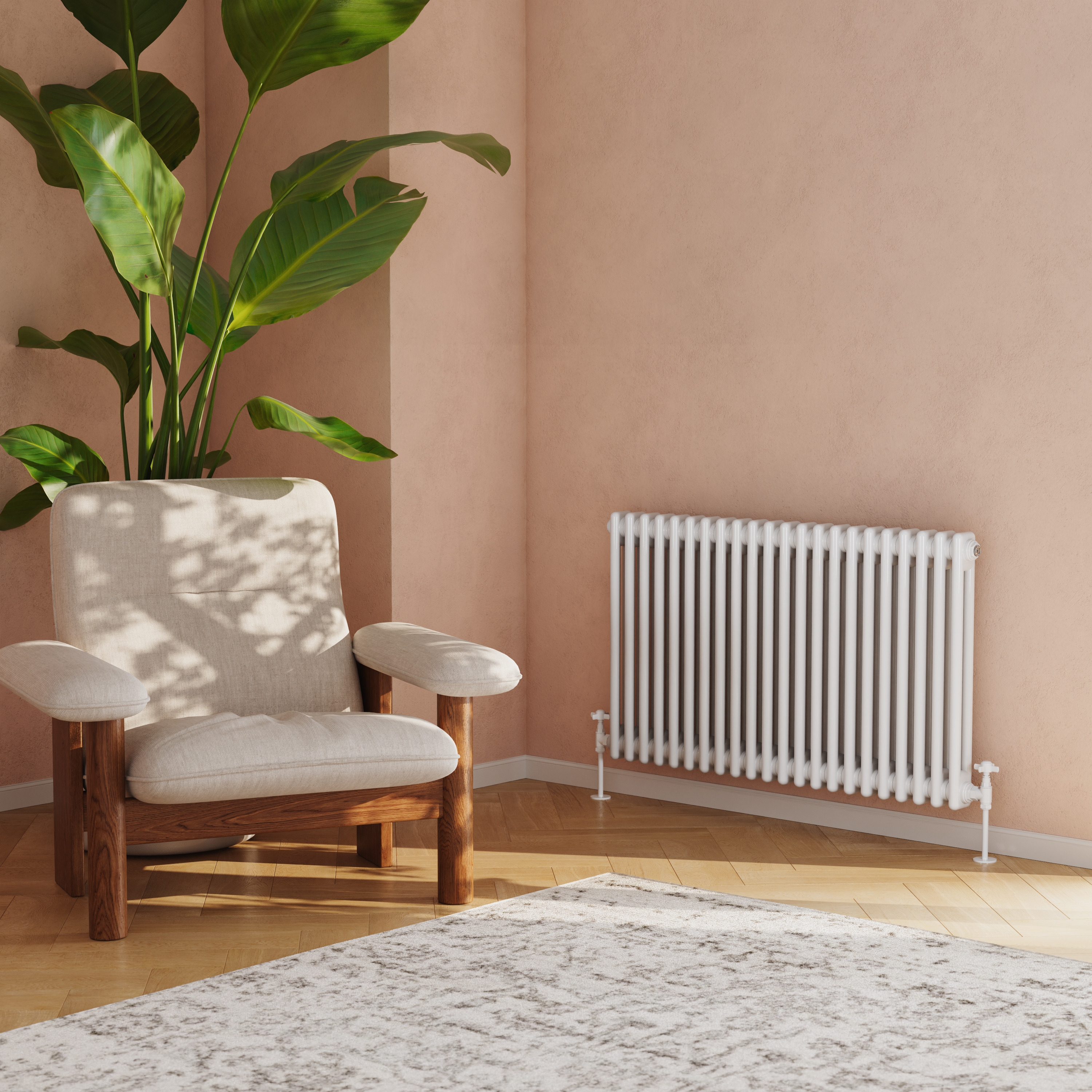 Toasty Ardleigh White Horizontal Column Radiator
