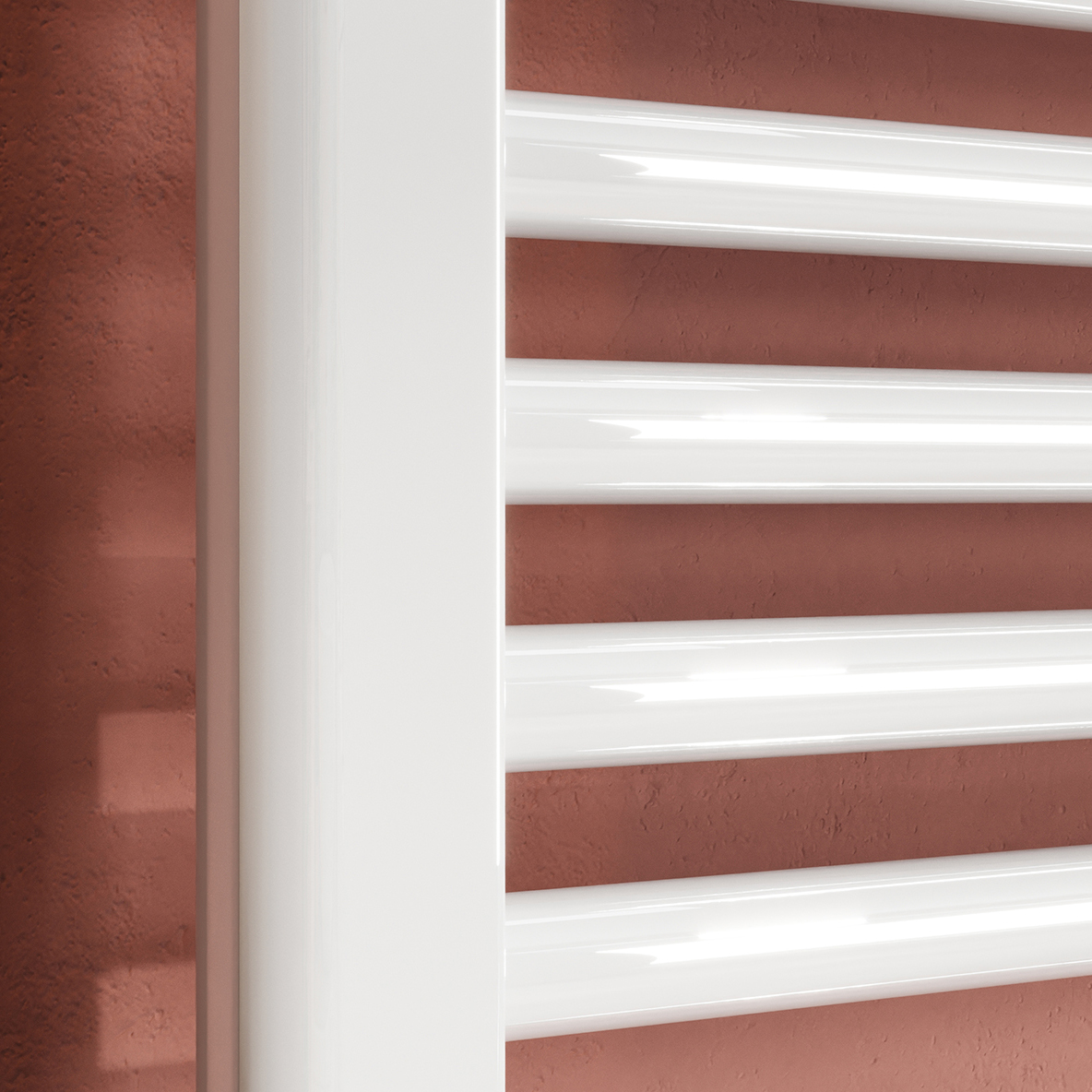 Toasty Glow White 22mm Electric Heated Ladder Towel Rail with Heating Element
