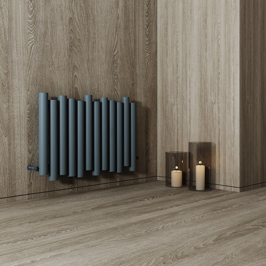 Carisa Motion Single Oval Panel Horizontal Aluminium Radiator