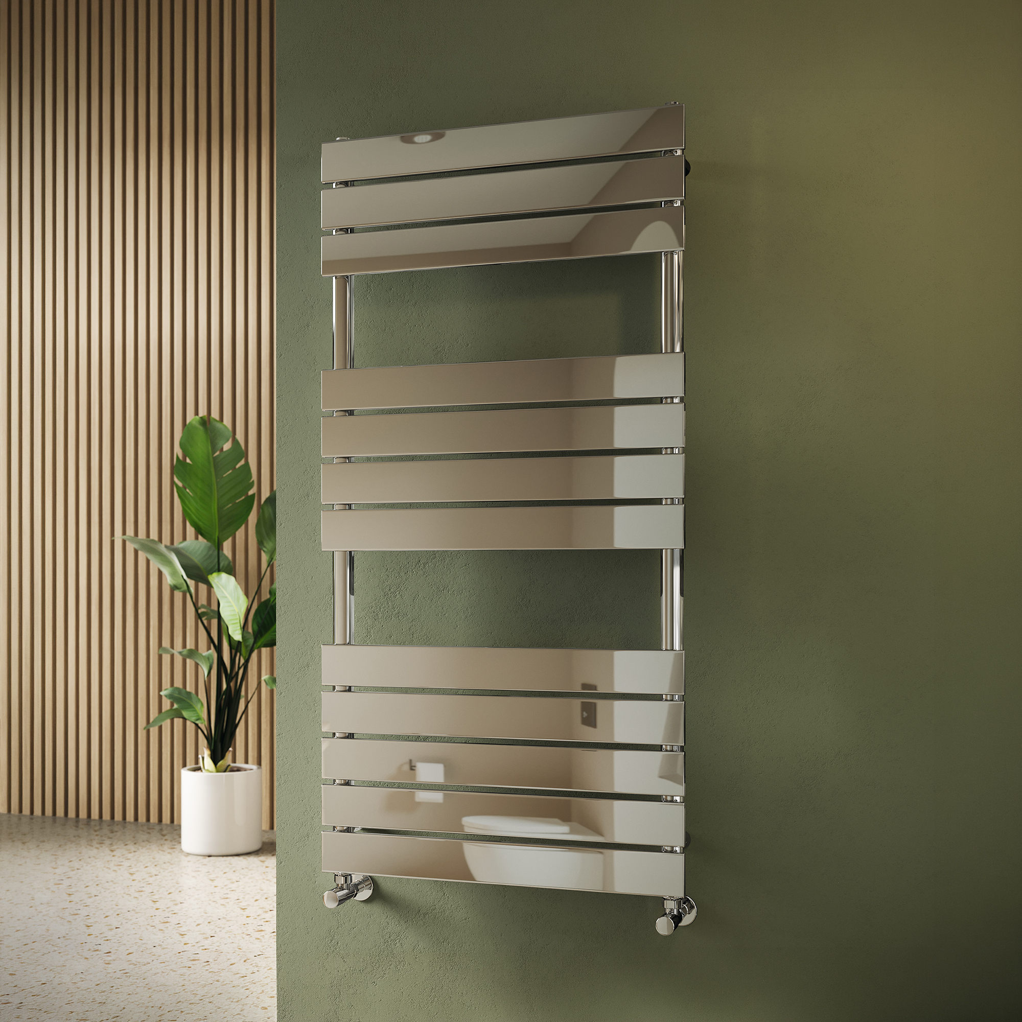 Toasty Hush Chrome Flat Panel Heated Towel Rail