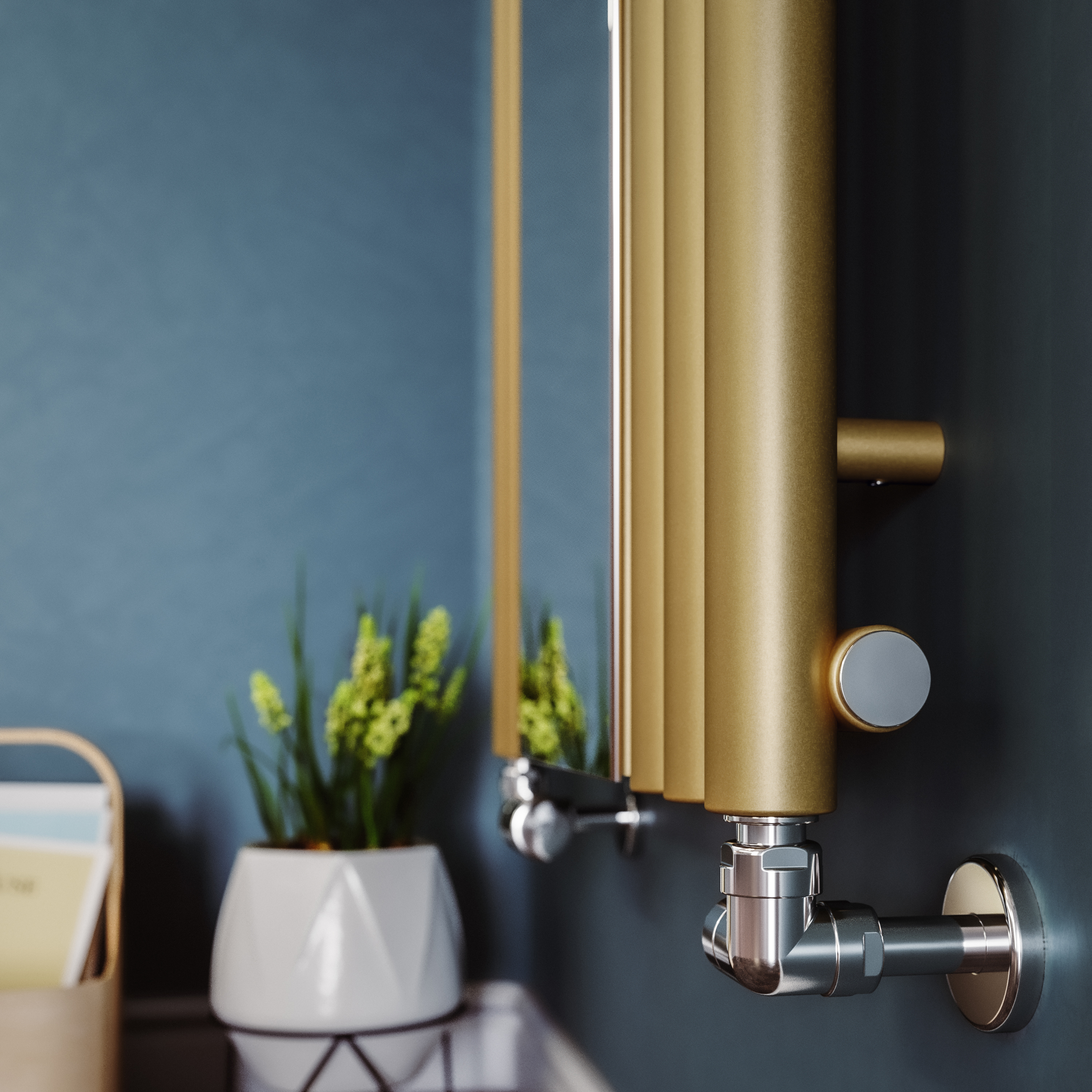 Terma Rolo Vertical Single Panel Mirror Radiator - 1800 x 590mm