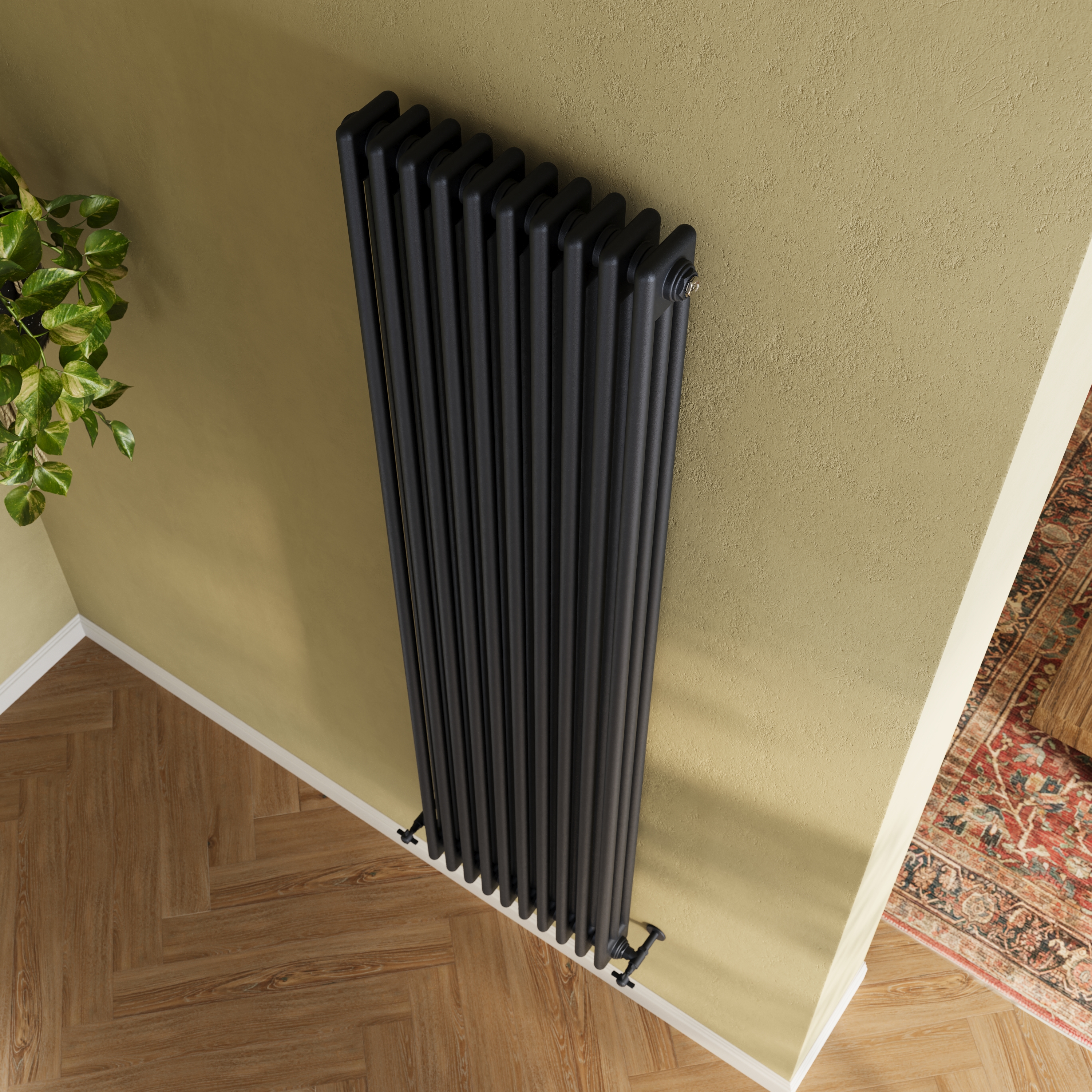 Toasty Ardleigh Matt Black Vertical Column Radiator