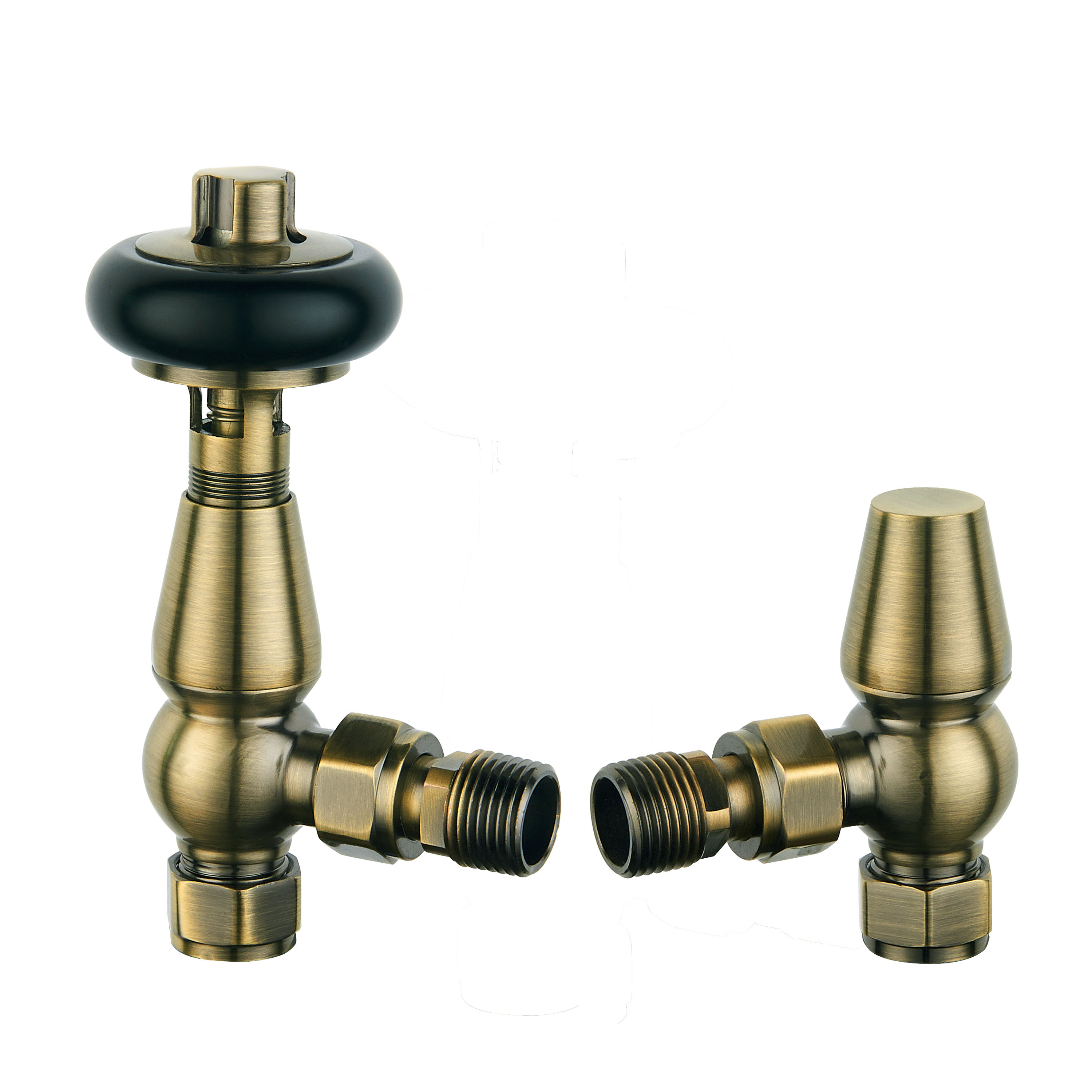 Toasty Ardleigh Antique Brass Thermostatic Radiator Valves