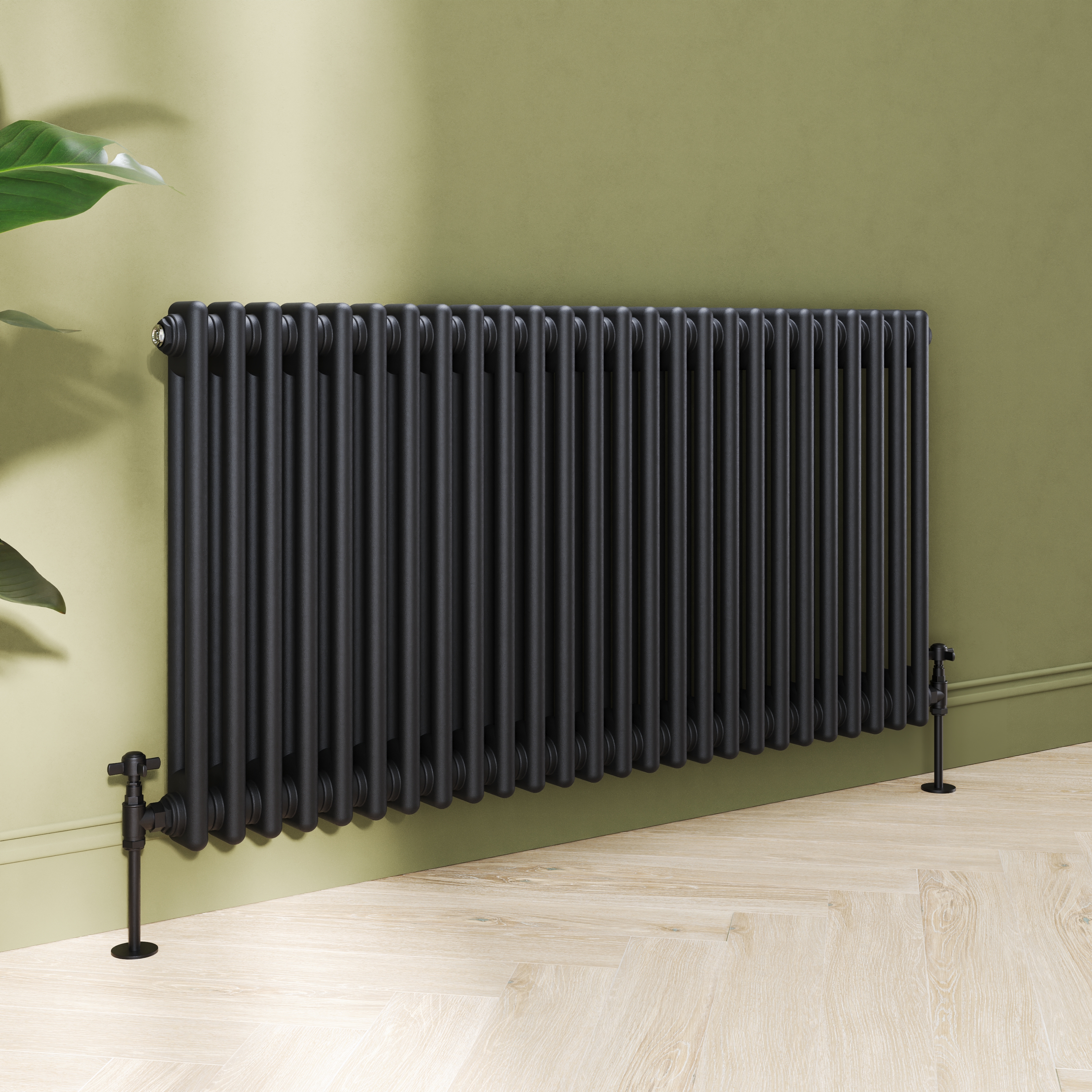 Toasty Ardleigh Matt Black Horizontal Column Radiator
