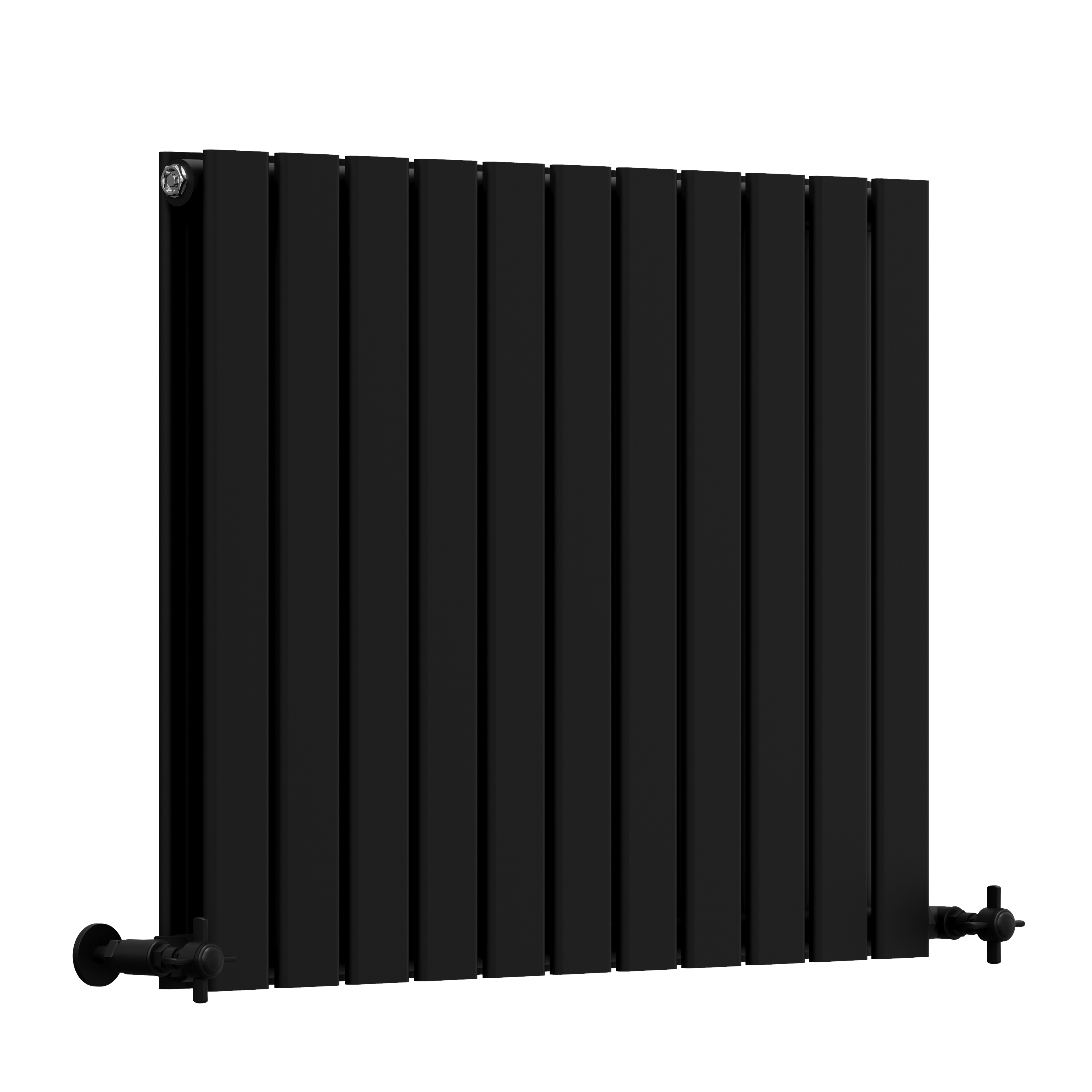 Toasty Radiance Matt Black Flat Panel Horizontal Radiator