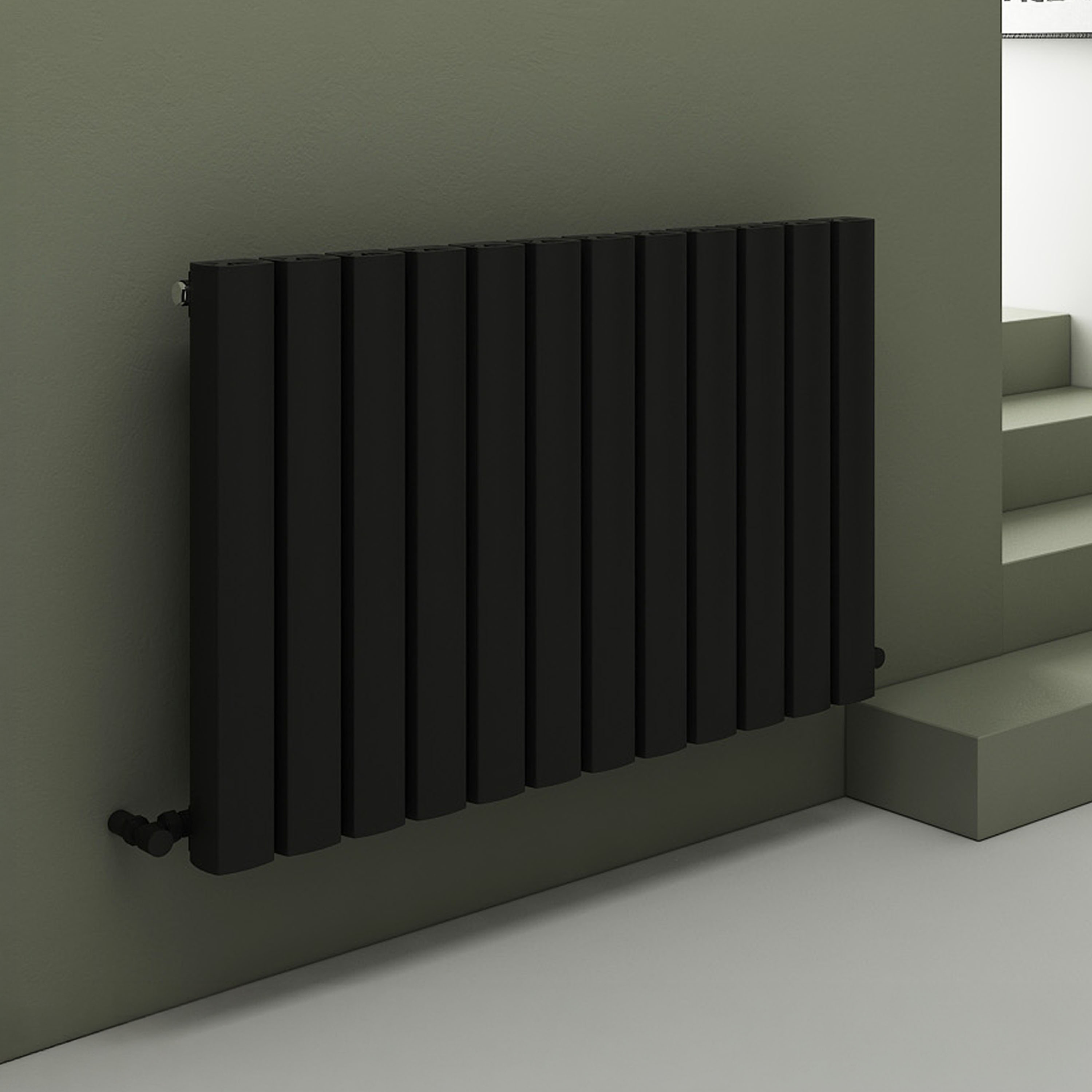 Carisa Vesta Oval Single Panel Horizontal Aluminium Radiator