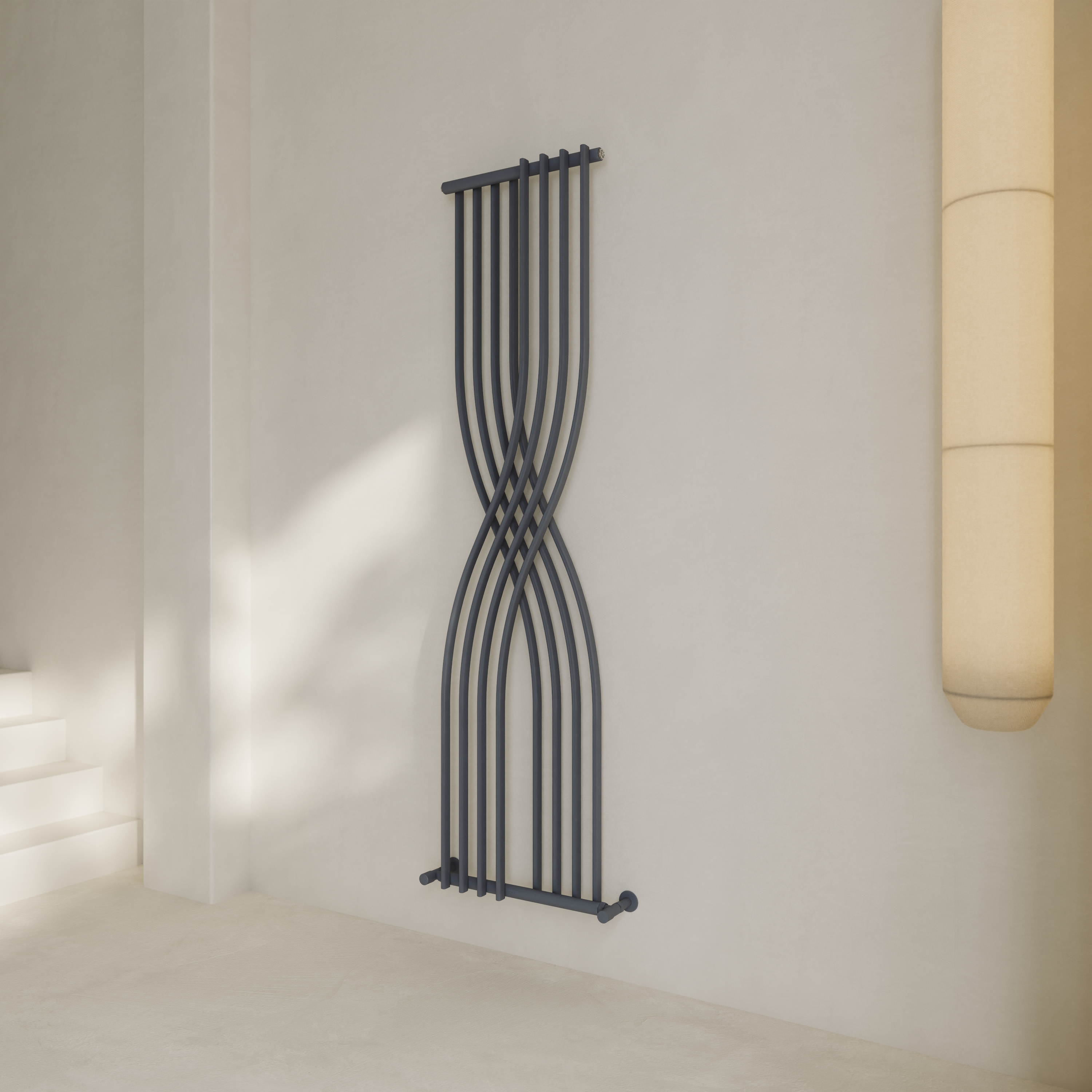Toasty Embrace Anthracite Vertical Radiator - 1775 x 450mm