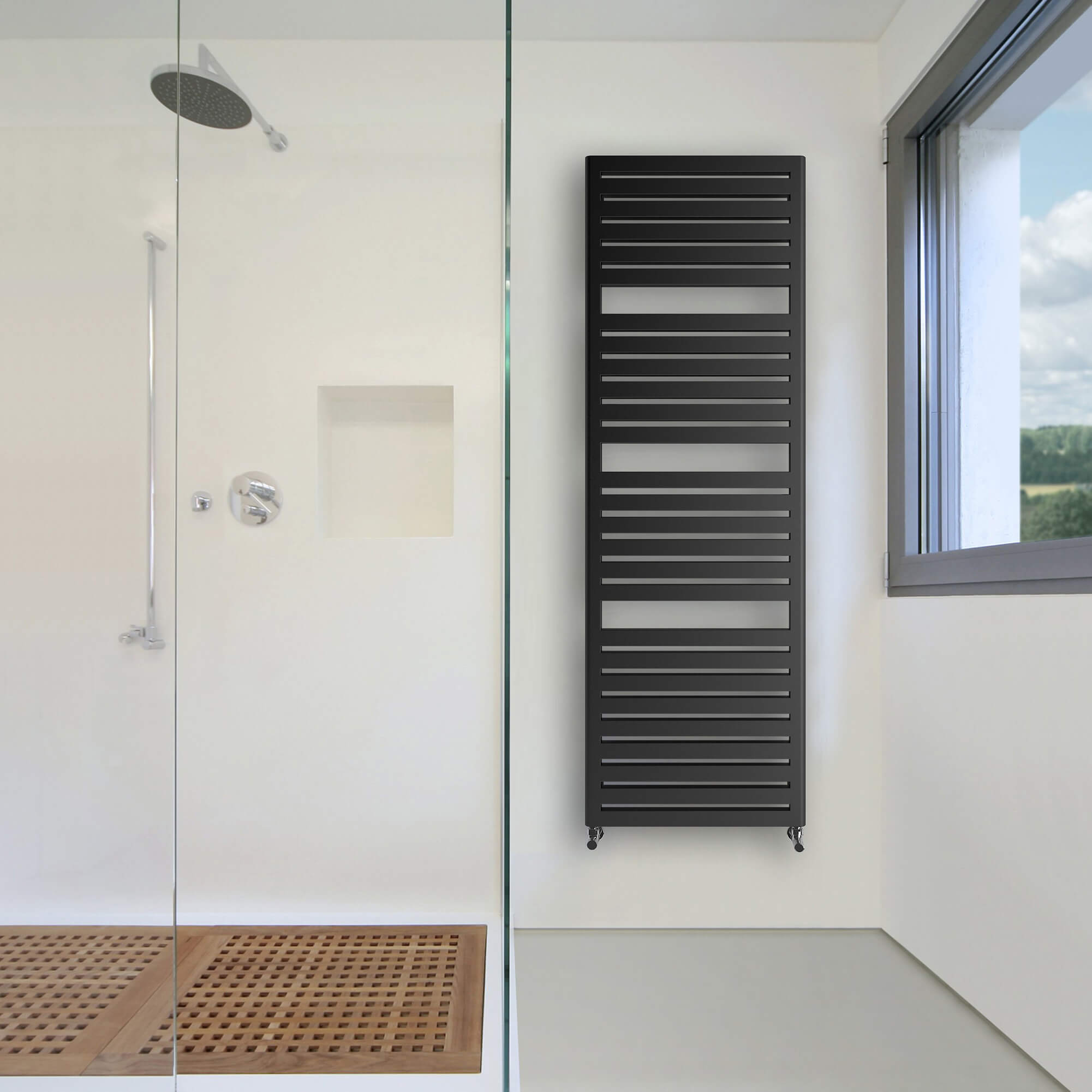 Terma Salisbury Metallic Black Heated Towel Rail