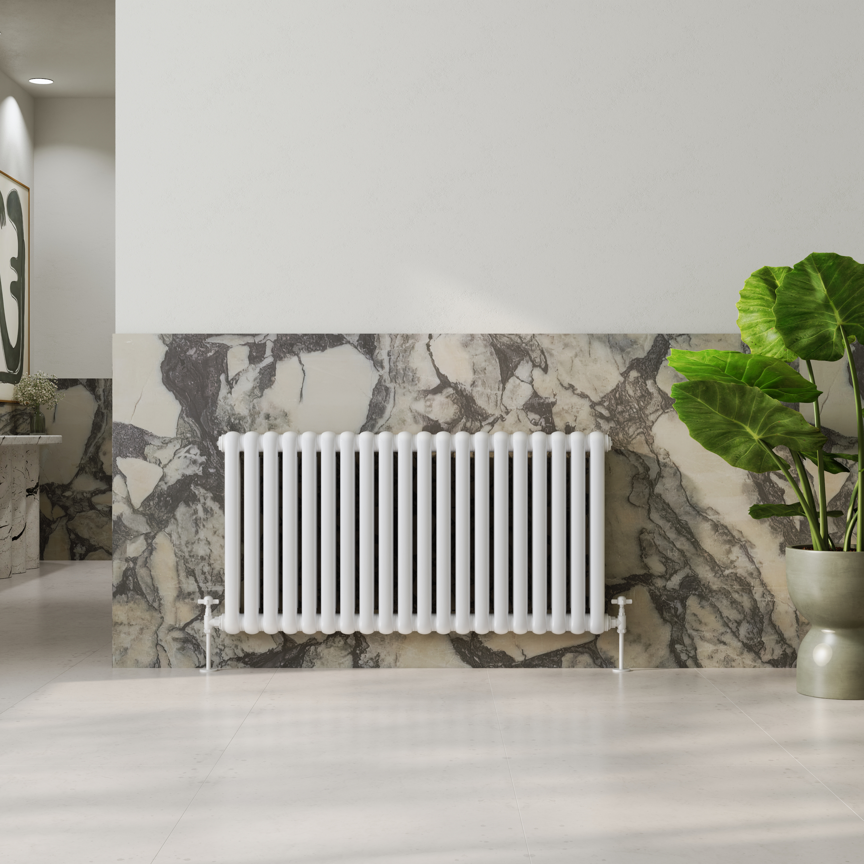 Toasty Mellow White Horizontal 2 Column Radiator