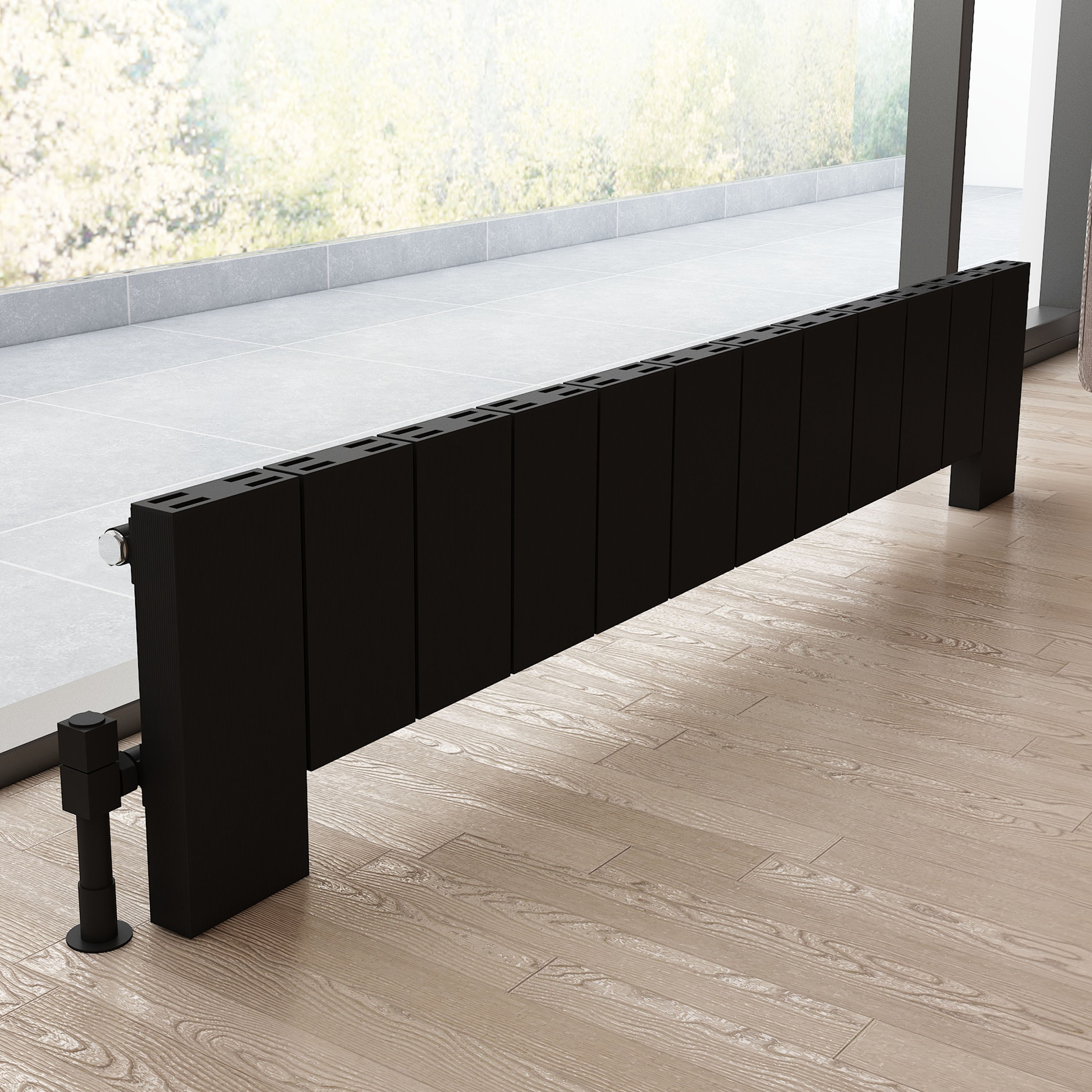 Carisa Elvino Floorstanding Panel Designer Aluminium Radiator