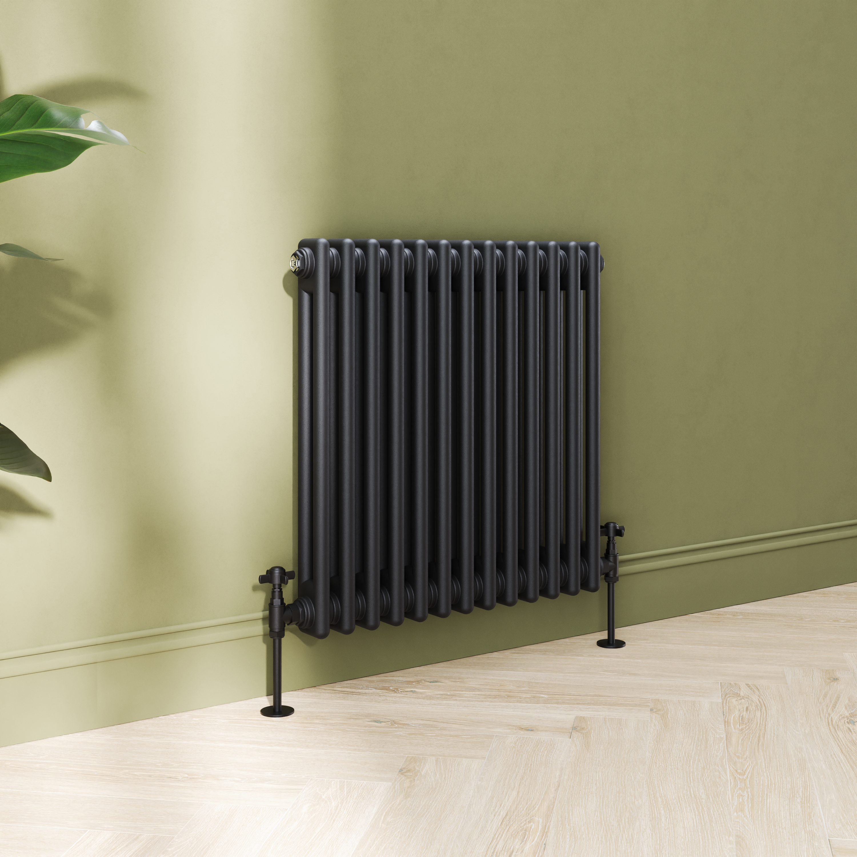 Toasty Ardleigh Matt Black Horizontal Column Radiator