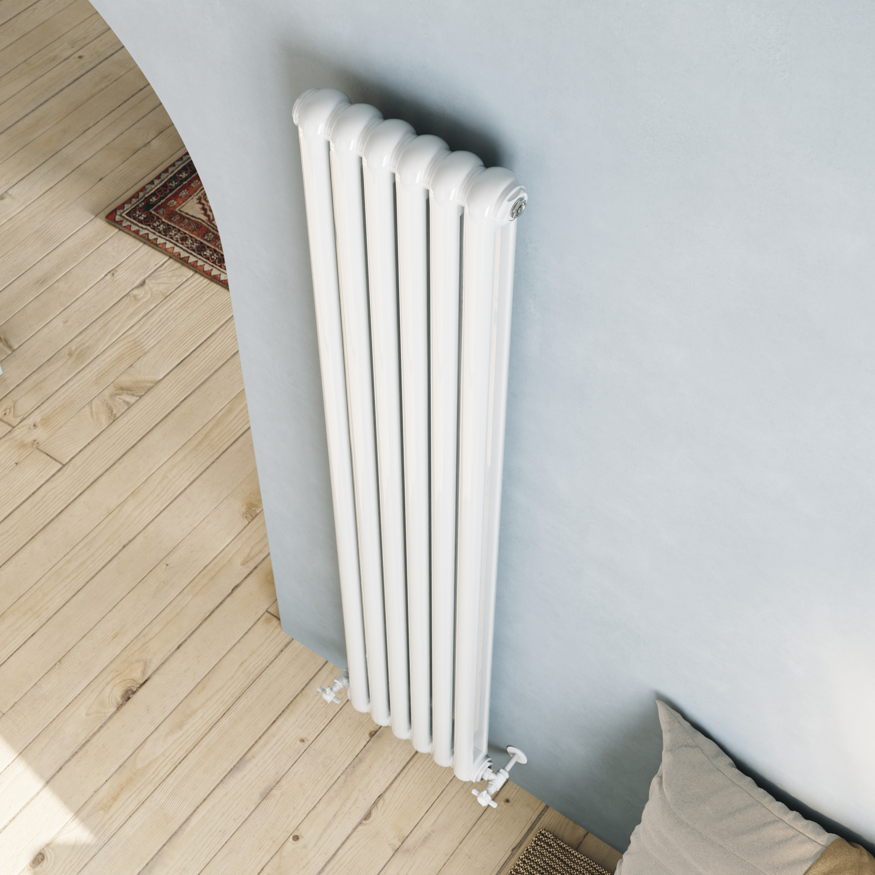 Toasty Mellow White Vertical 2 Column Radiator