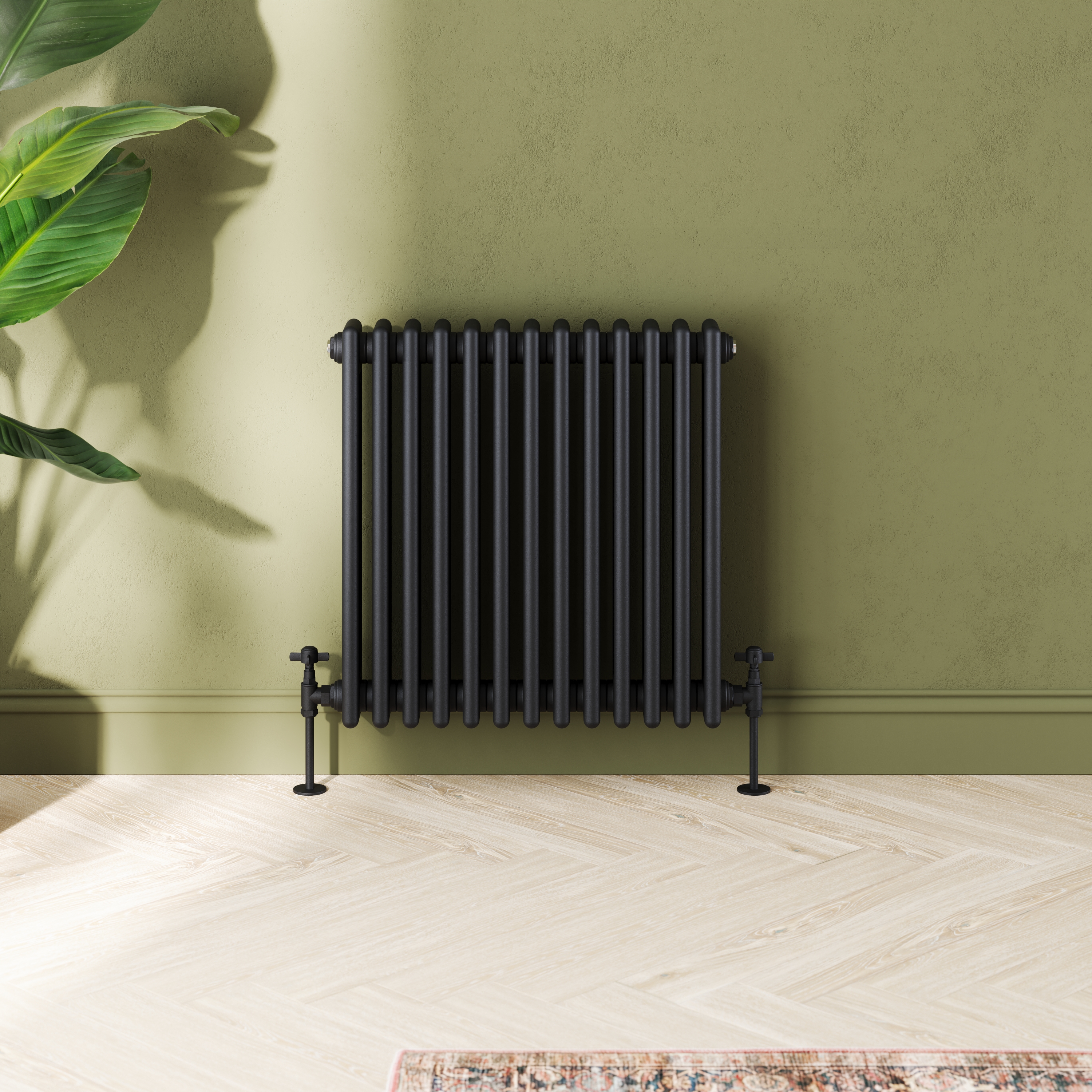 Toasty Ardleigh Matt Black Horizontal Column Radiator