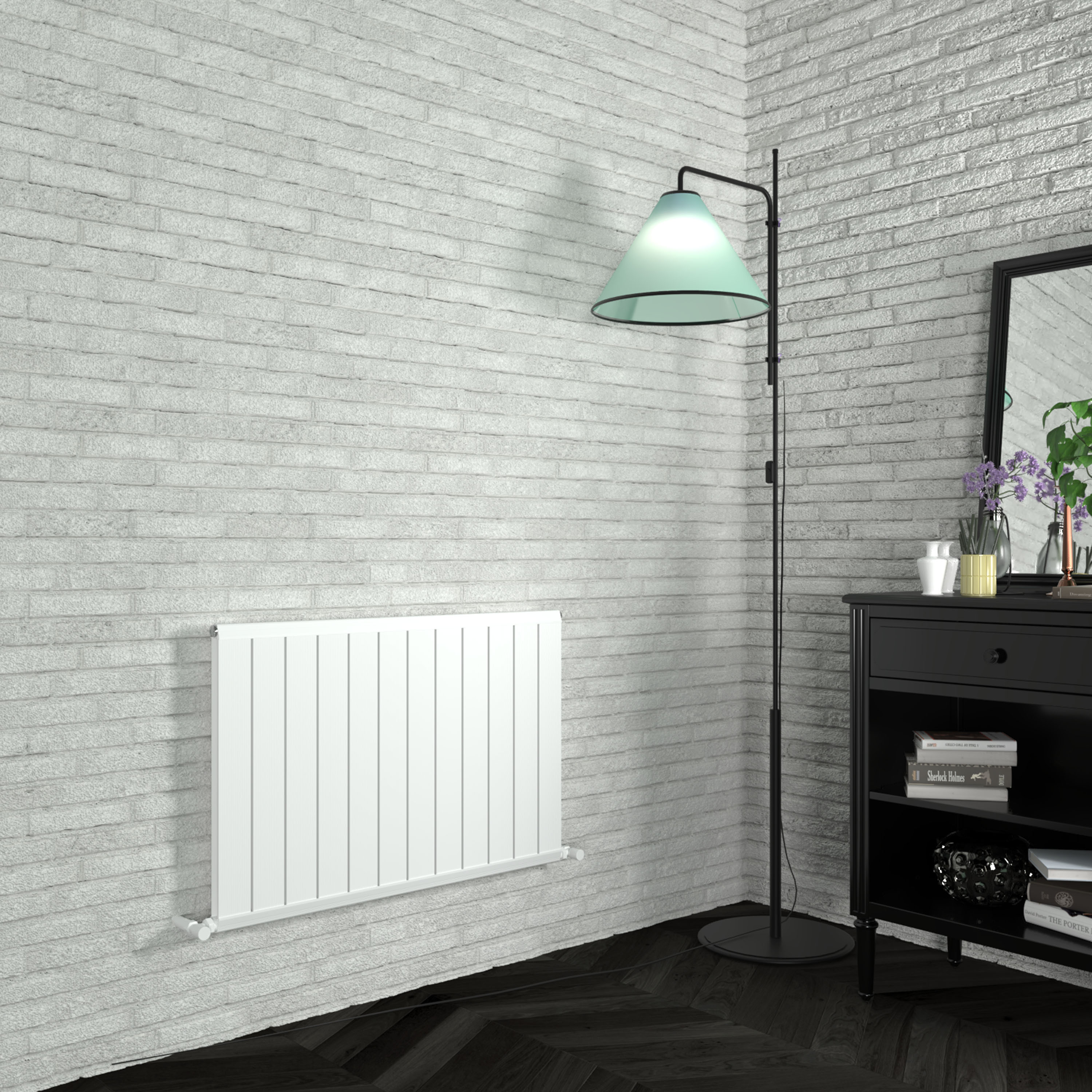 Carisa Elite Flat Panel Textured Horizontal Aluminium Radiator