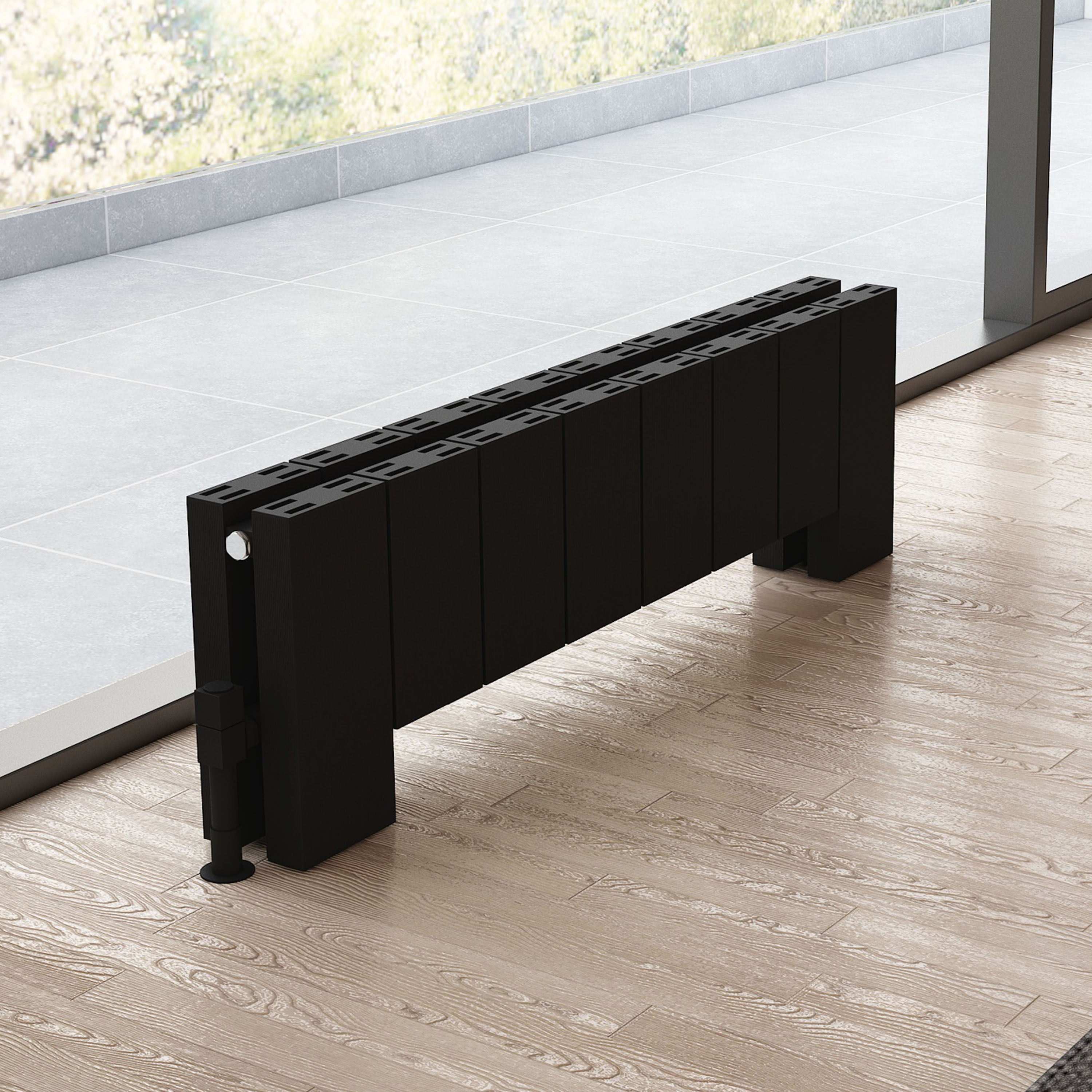 Carisa Elvino Floorstanding Panel Designer Aluminium Radiator