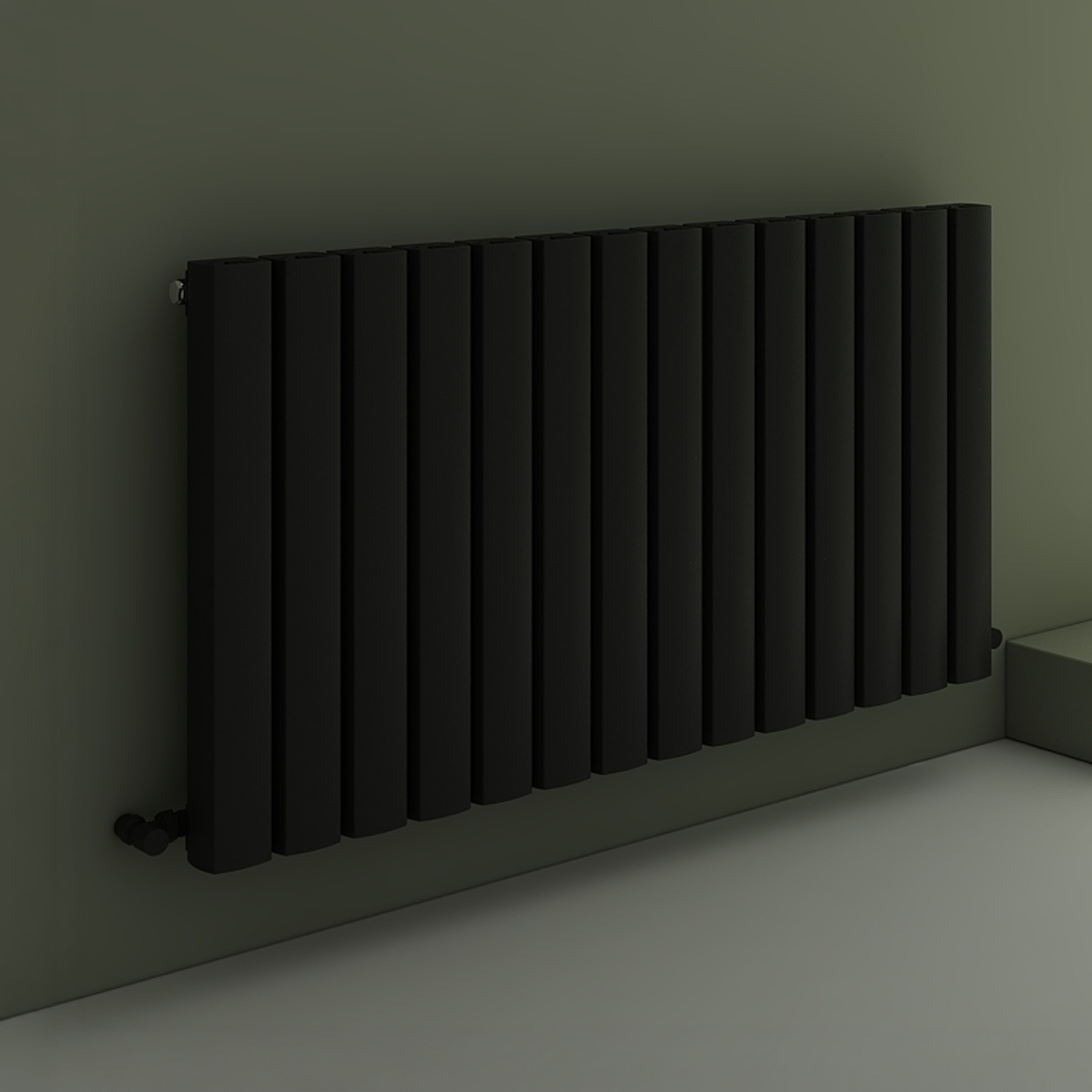 Carisa Vesta Oval Single Panel Horizontal Aluminium Radiator