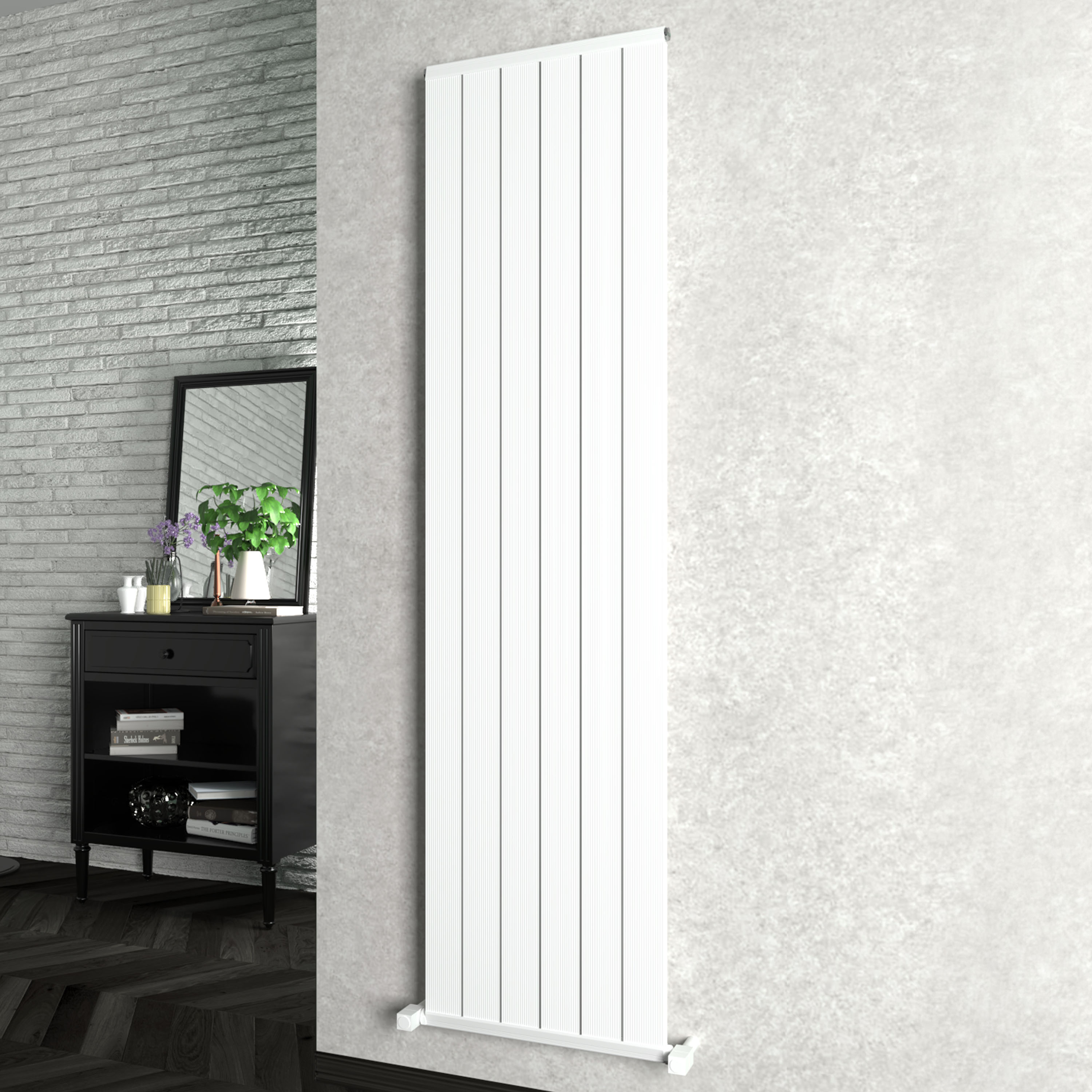 Carisa Elite Flat Panel Textured Vertical Aluminium Radiator