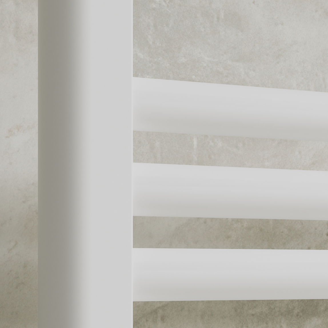 Toasty Glow Premium Matt White 25mm Heated Towel Rail