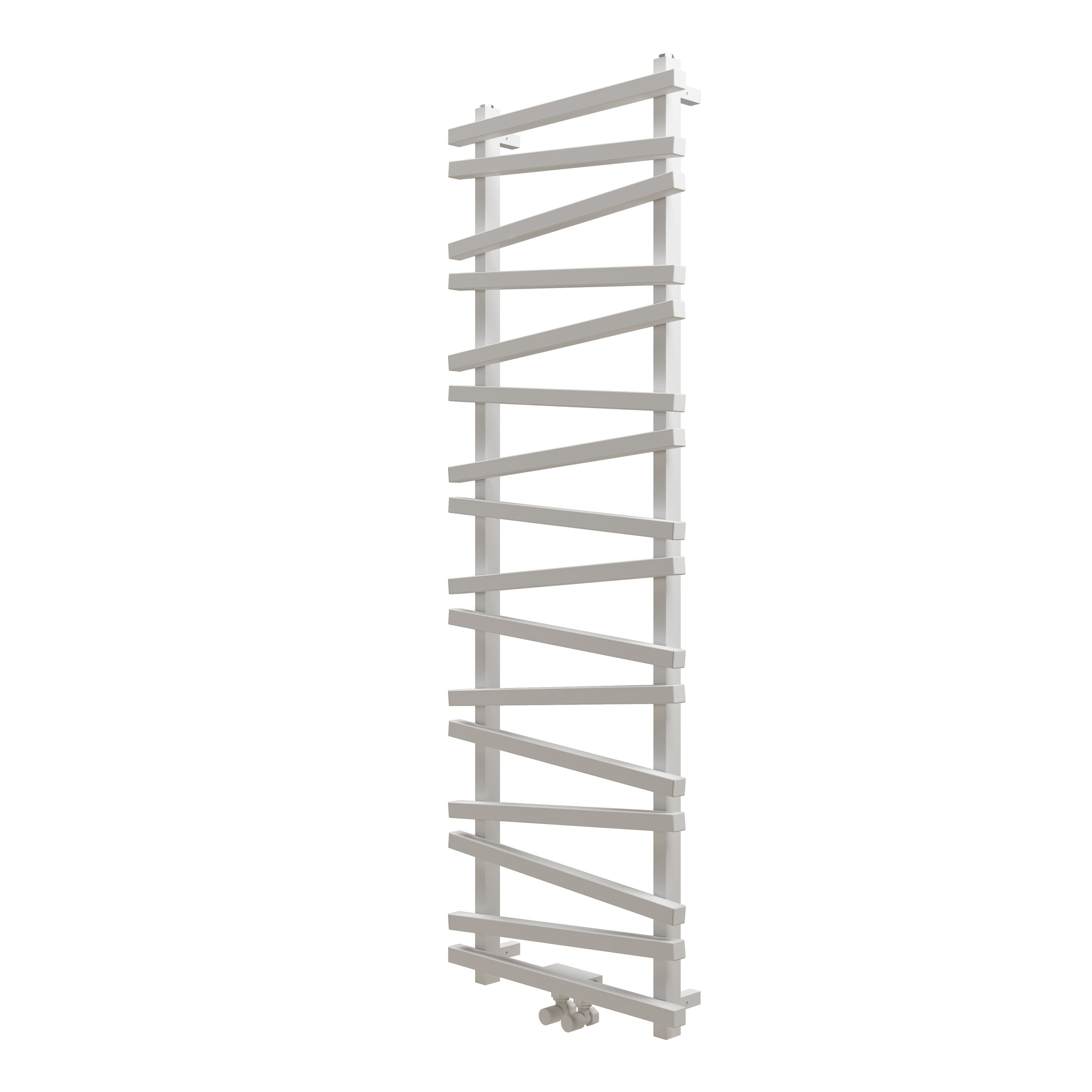 Carisa Vivek Angled Designer Aluminium Heated Towel Rail