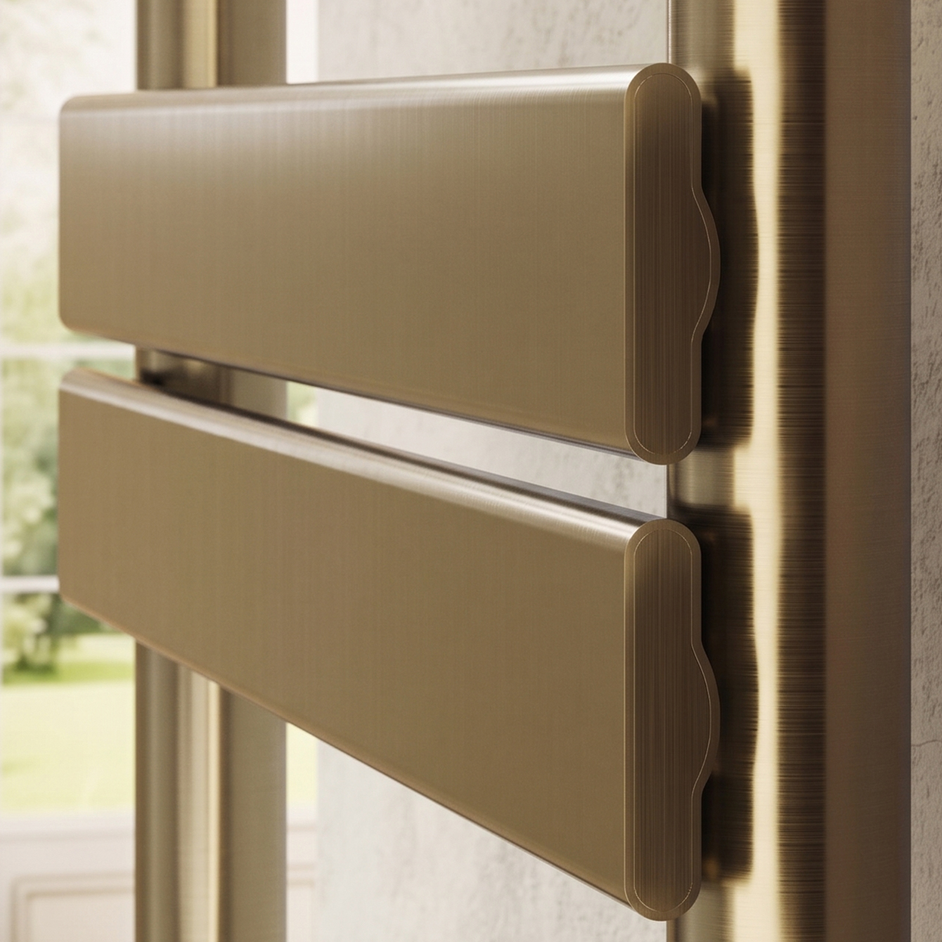Toasty Hush Brushed Brass Electric Flat Panel Heated Towel Rail with Heating Element