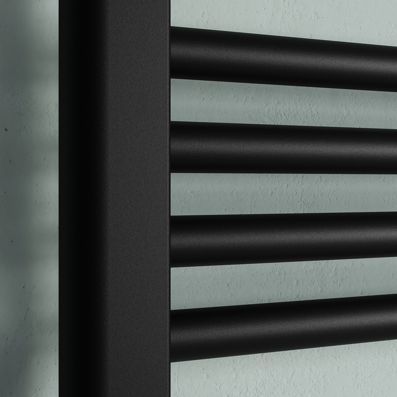 Toasty Glow Matt Black 22mm Electric Heated Ladder Towel Rail with Heating Element
