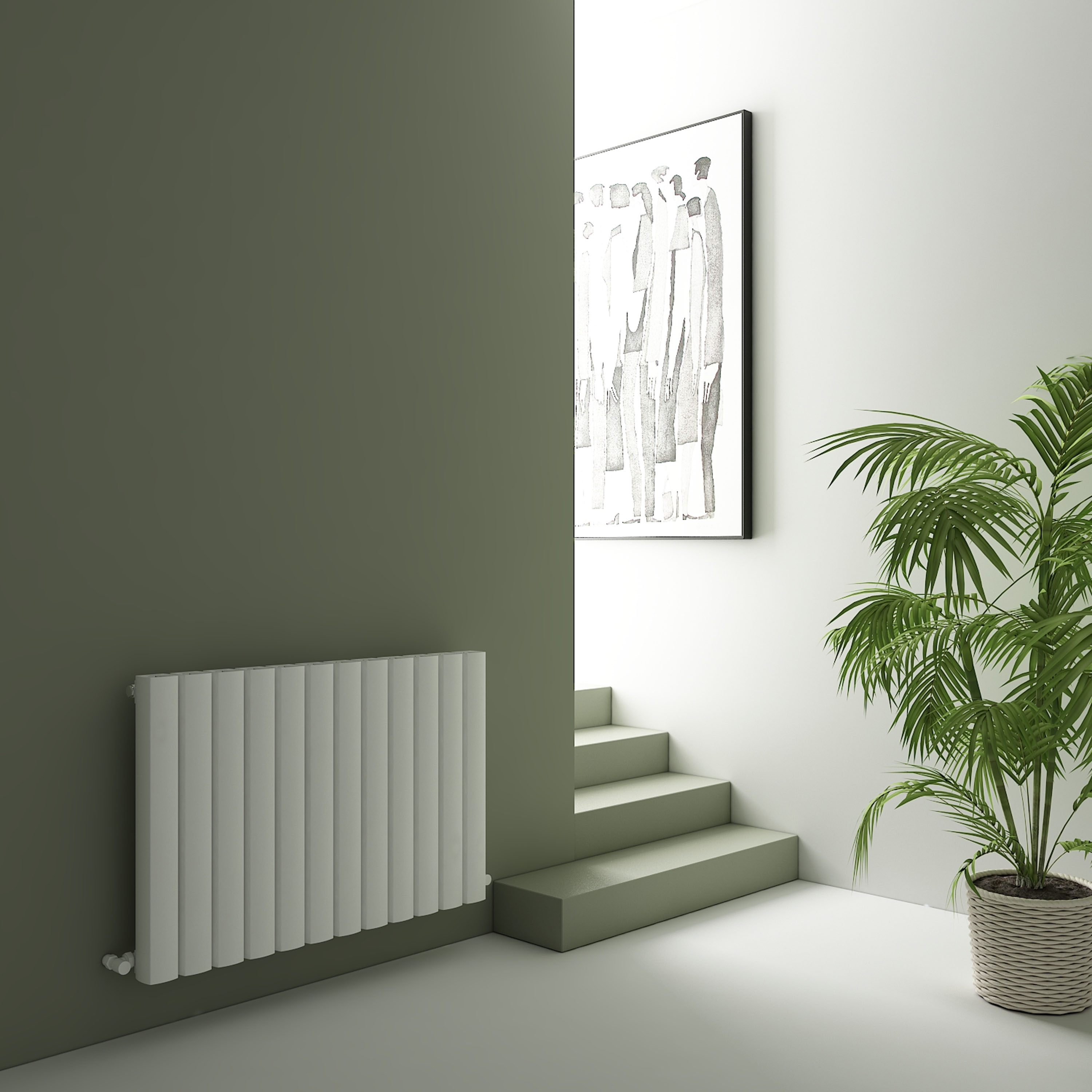 Carisa Vesta Oval Single Panel Horizontal Aluminium Radiator