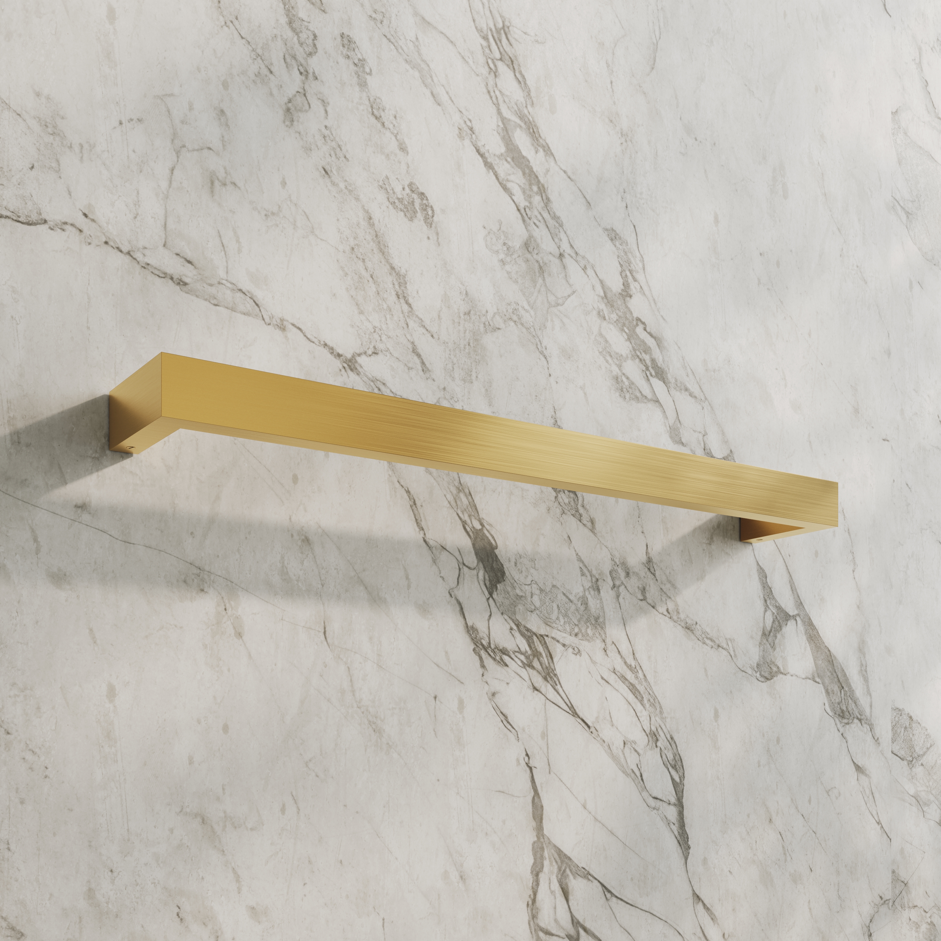 Toasty Flare Brushed Brass Electric Heated Towel Rail