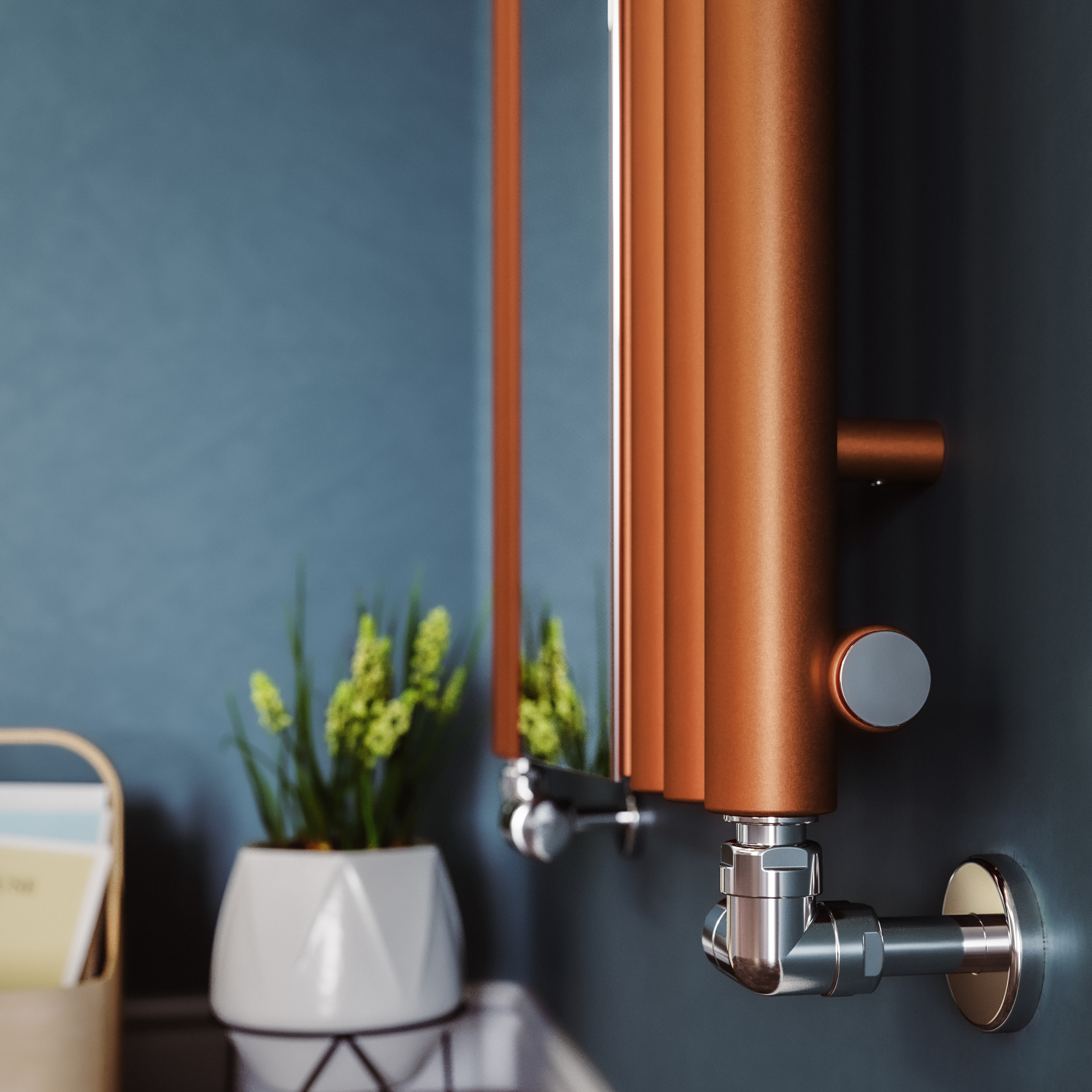 Terma Rolo Vertical Single Panel Mirror Radiator - 1800 x 590mm