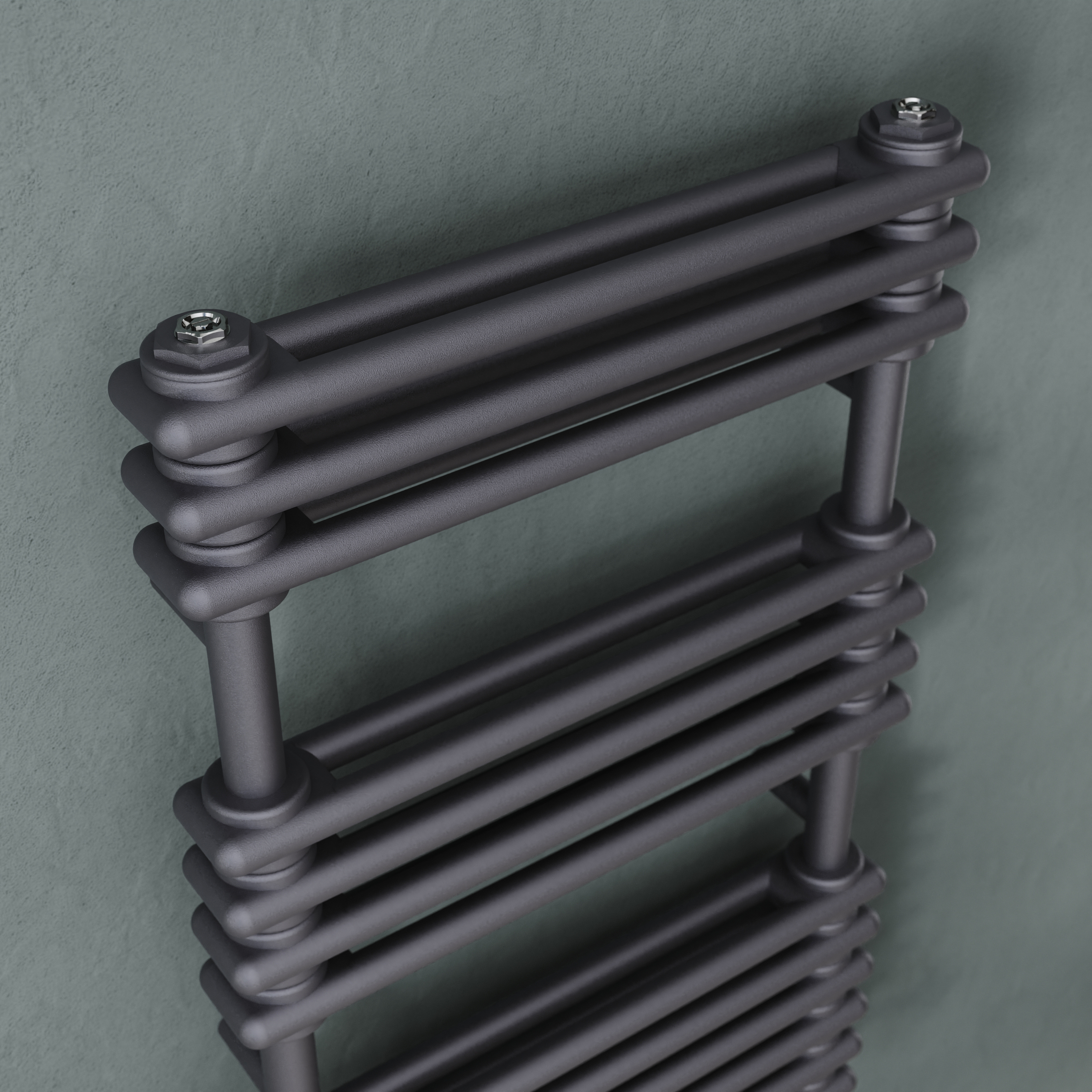 Toasty Montford Anthracite Traditional Column Heated Towel Rail