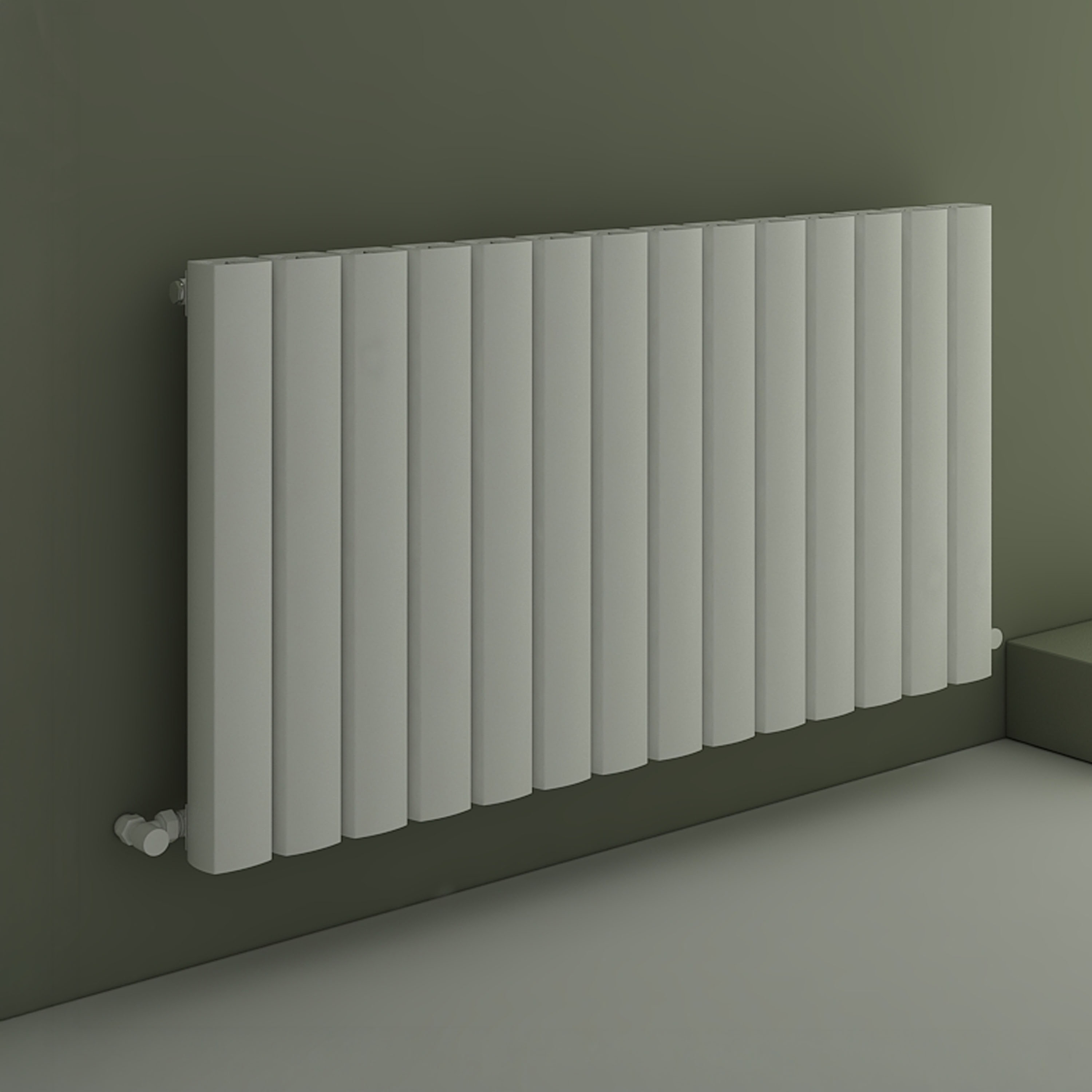 Carisa Vesta Oval Single Panel Horizontal Aluminium Radiator
