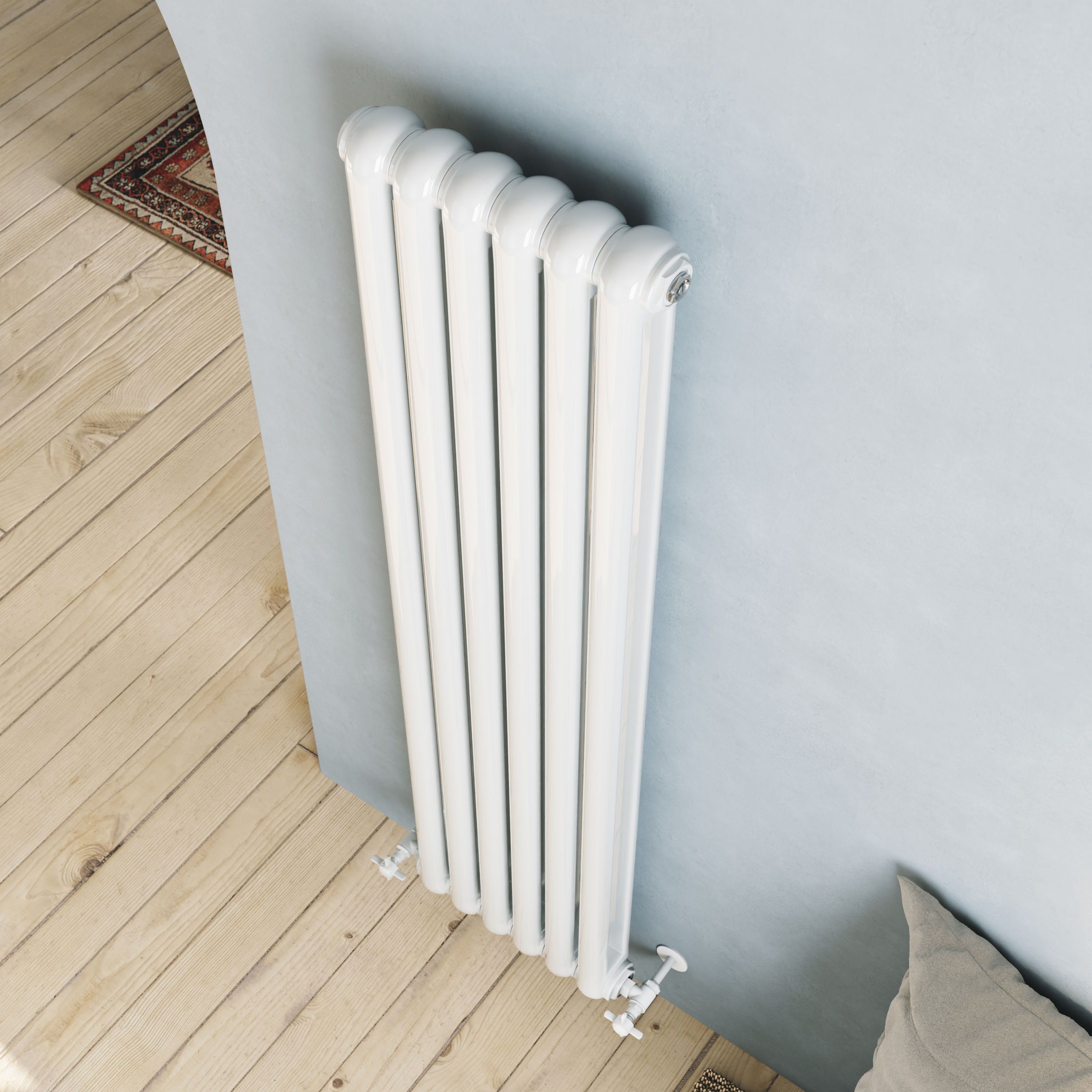 Toasty Mellow White Vertical 2 Column Radiator