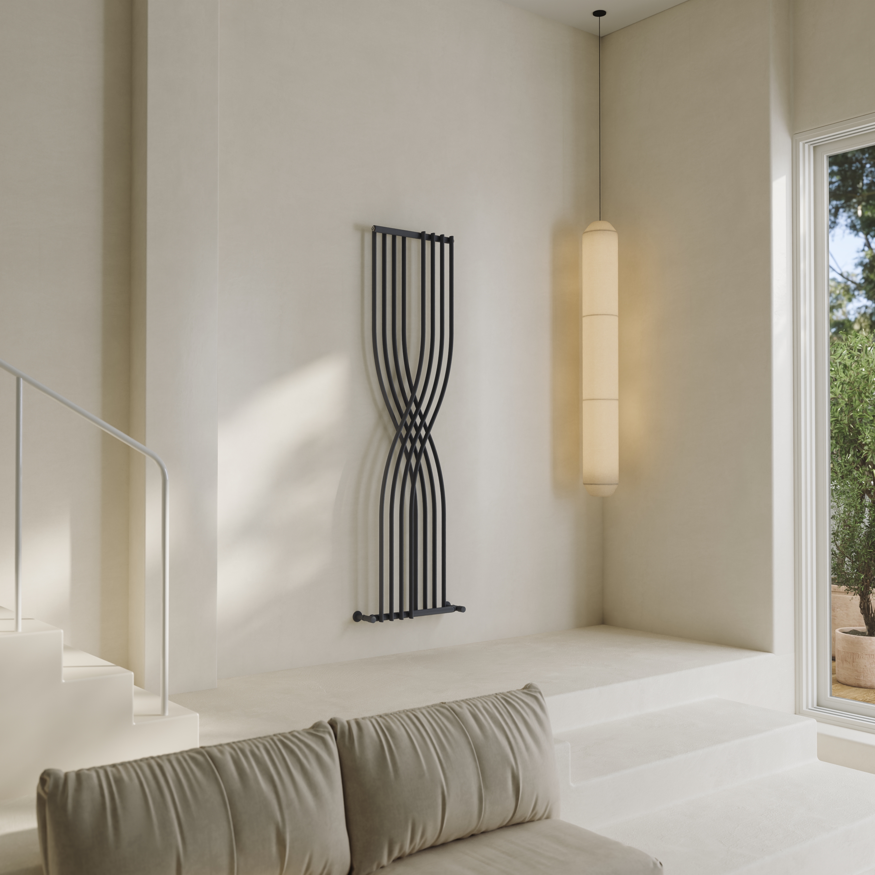 Toasty Embrace Anthracite Vertical Radiator - 1775 x 450mm