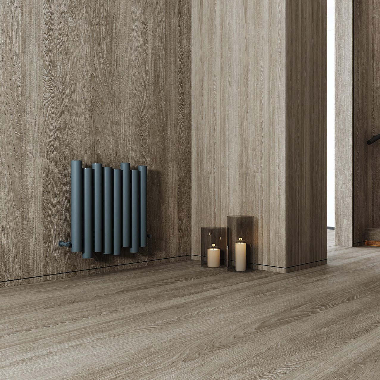 Carisa Motion Single Oval Panel Horizontal Aluminium Radiator
