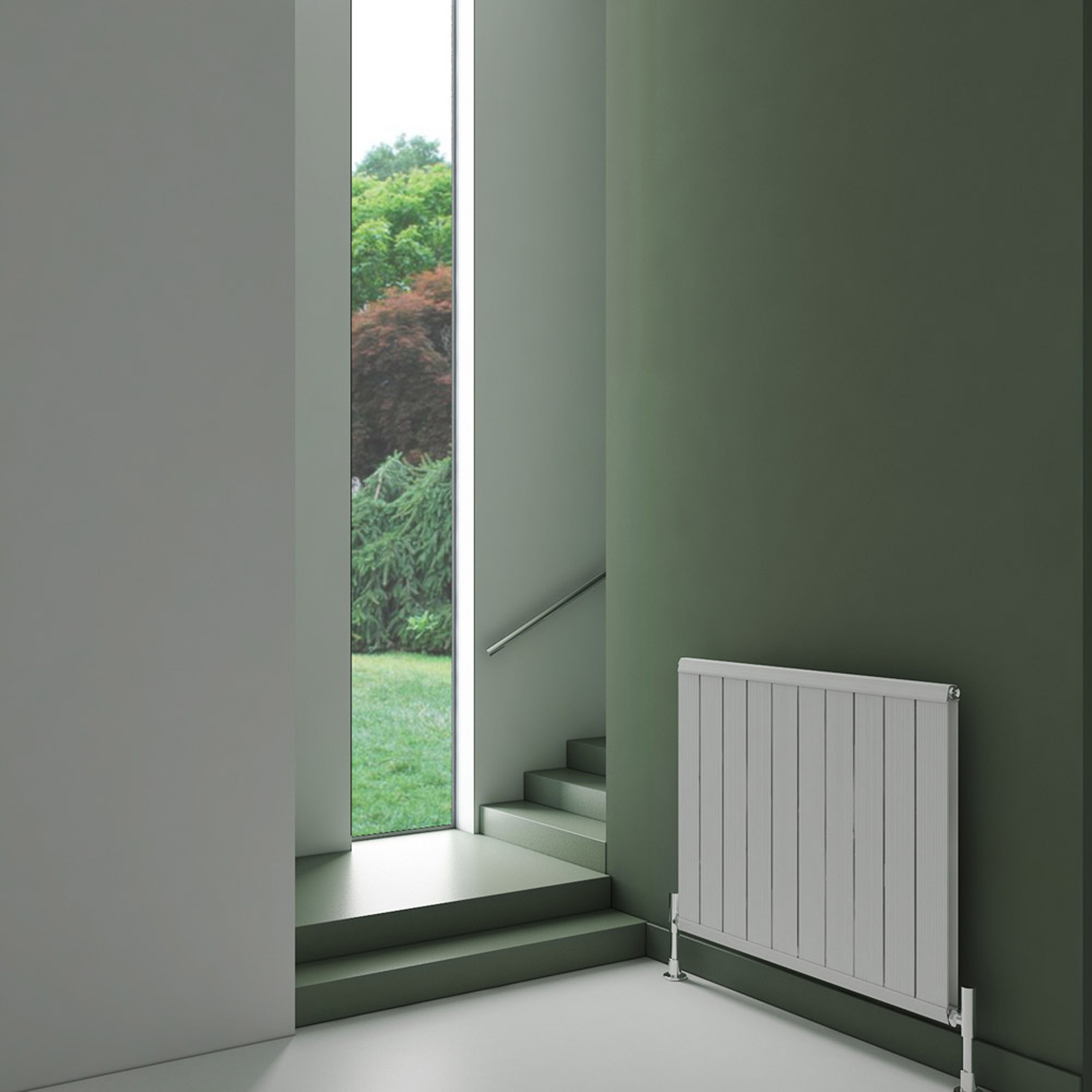 Carisa Elite Flat Panel Textured Horizontal Aluminium Radiator